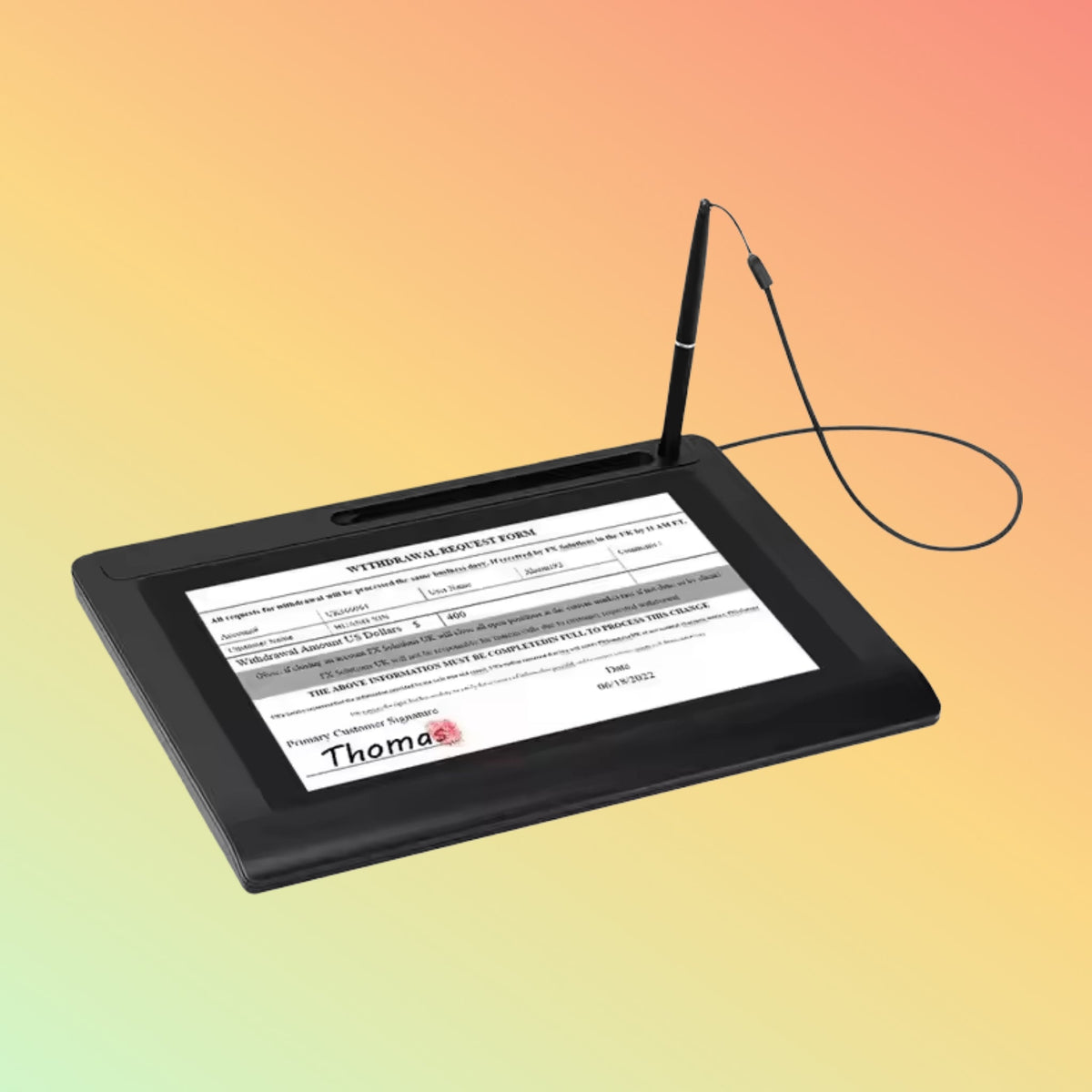 10.1" Smart Drawing Tablet – Signature Pad with Stylus for Gov/Bank - NEOTECH