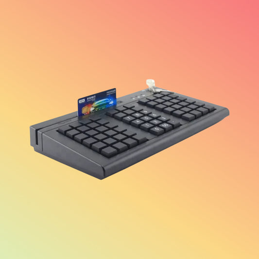 66 Keys POS Programmable Keyboard USB PS/2 Interface with MSR KB66M - NEOTECH