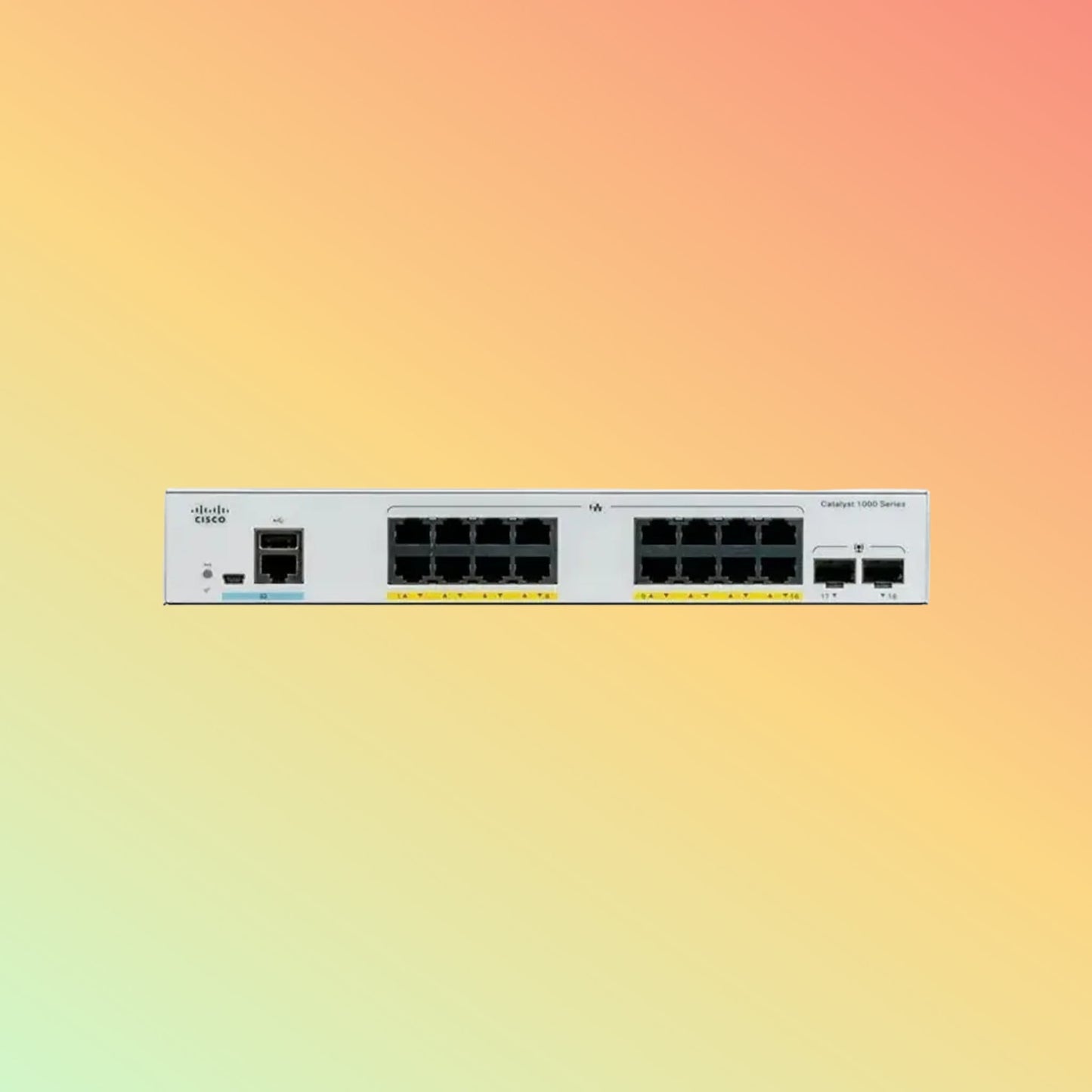 CISCO Catalyst C1000 – 36Gbps, 16xPoE+ RJ45, 2xSFP, 120W PoE - NEOTECH