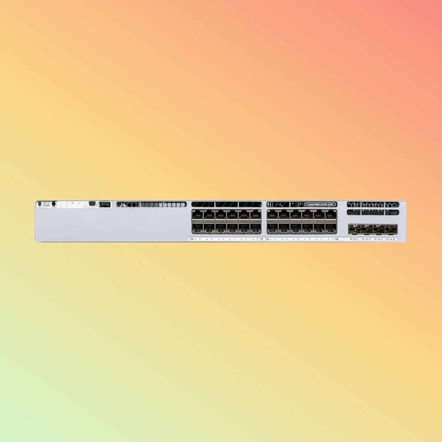 CISCO Catalyst C9300L – 128Gbps, 24xPoE+ RJ45, 4xSFP+, 505W - NEOTECH