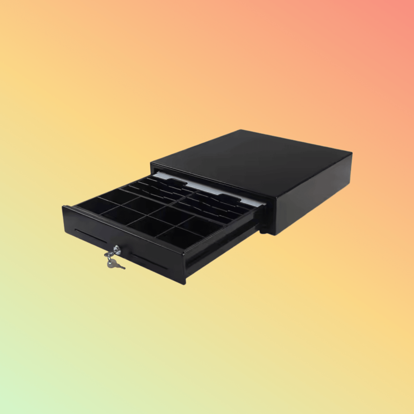 Kasrow Cash Register Heavy Duty RJ12 Key - Lock Slide Cash Drawer With Banknotes Trays - NEOTECH