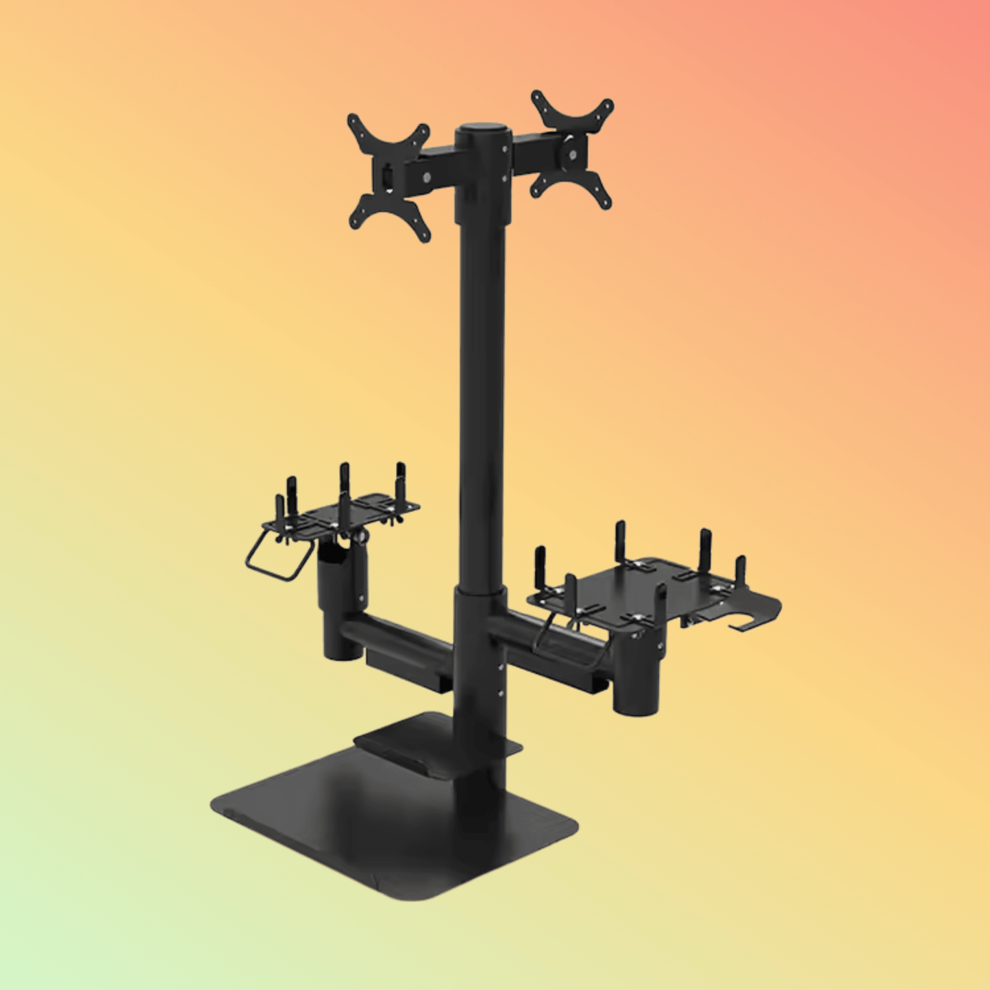 MAKEN Dual Screen Stand Multipurpose Countertop Monitor Stand Pos Mounting Solution - NEOTECH