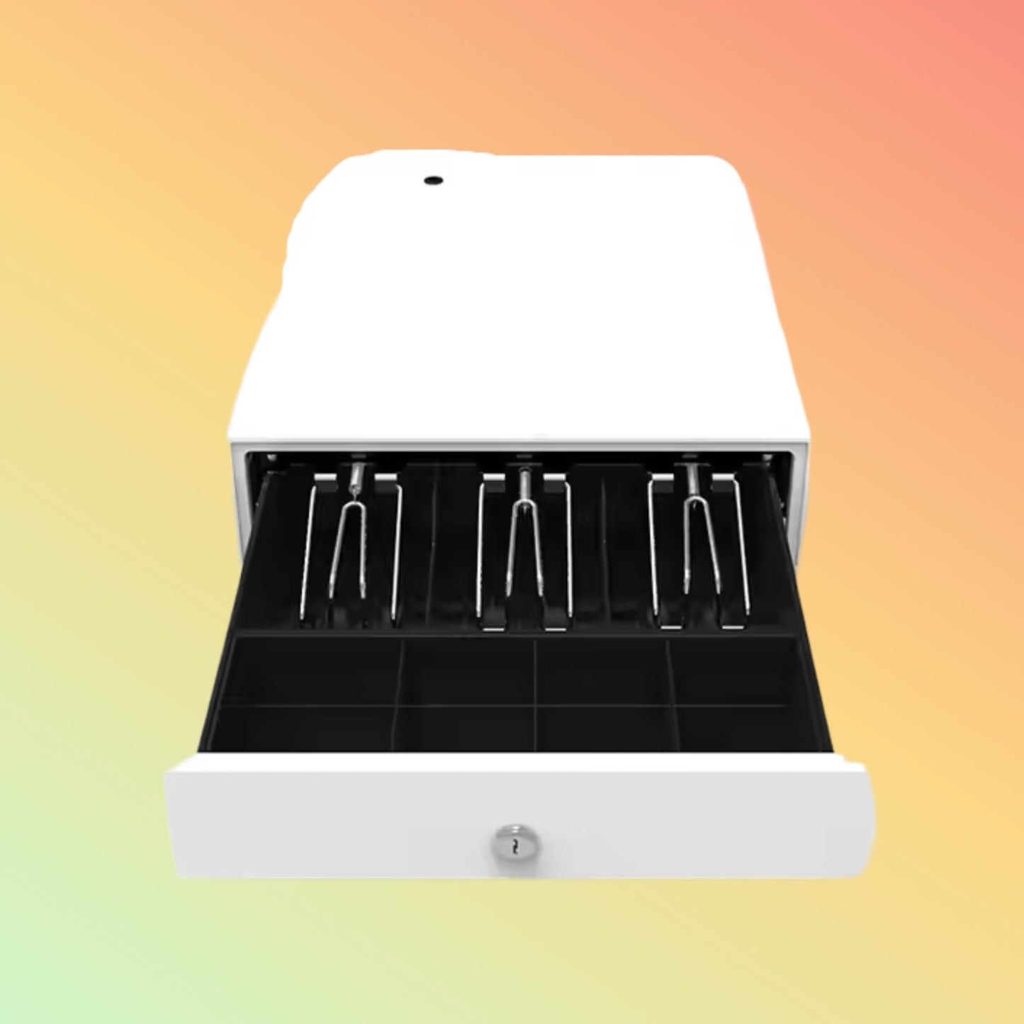 MAKEN EK - 300 White Pos Electronic 3 Bill 4 Coins Mini Cash Drawer Metal Cash Register Lock Box Small - NEOTECH