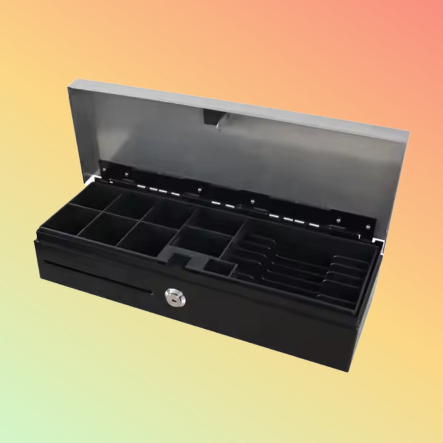 MAKEN Ft - 460hb 8 Adjustable Bill 8 Coin Flip Top Cash Drawer Small Portable Money Box - NEOTECH
