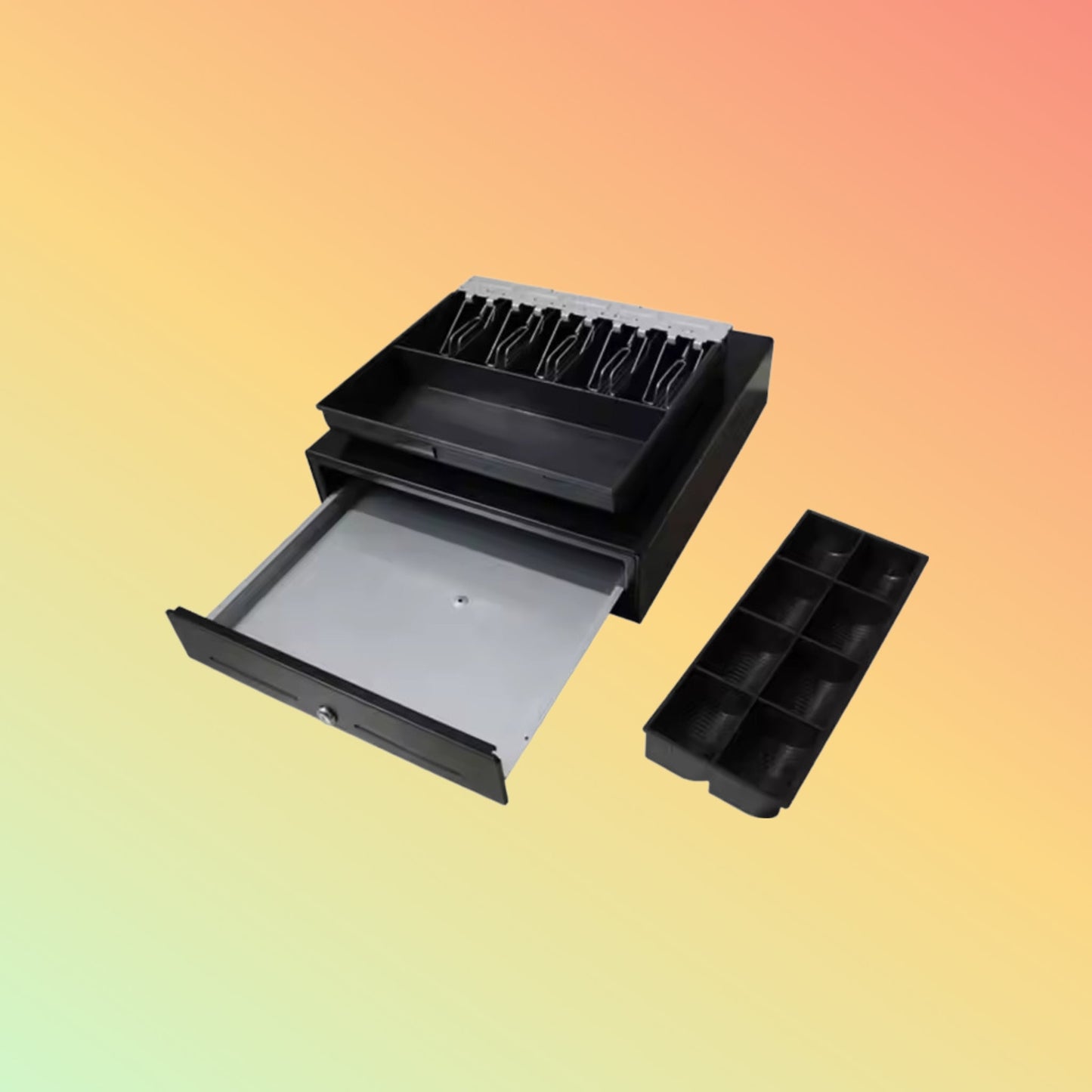 MAKEN MK - 410T Adjustable 8 Coins 4 Bills RJ11/RJ12 Manual push open cash drawer - NEOTECH