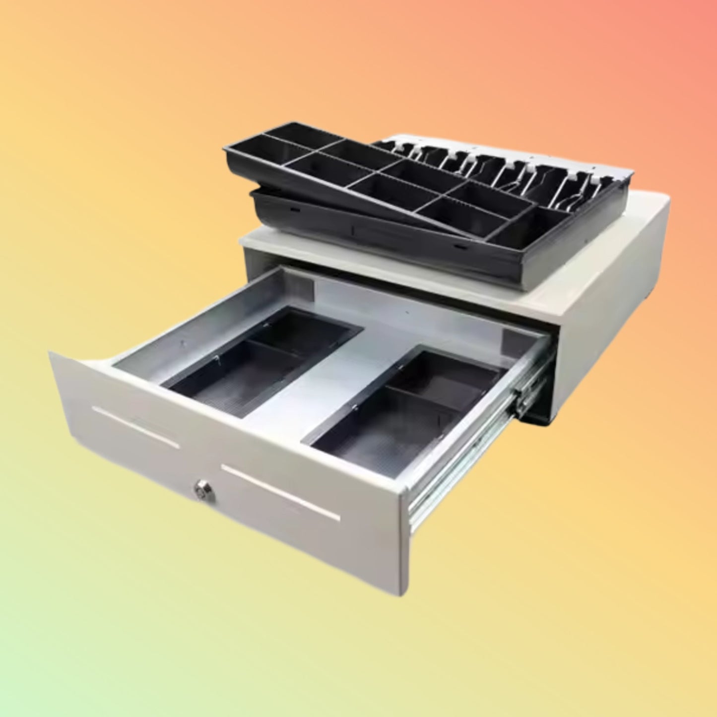 MAKEN SK - 415HA White Metal Retail POS System Cash Register Cash Drawer Box For Supermarket - NEOTECH