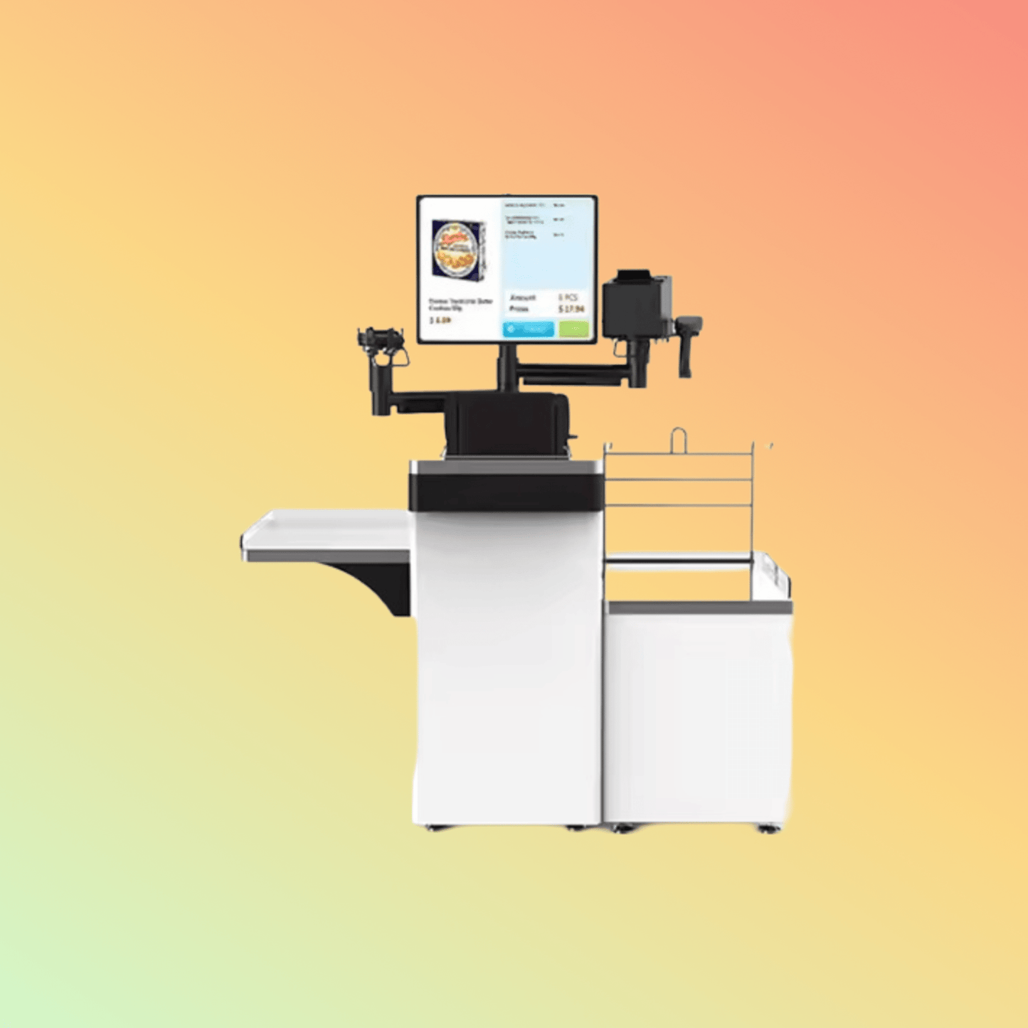 MAKEN Supermarket self order payment machine terminal window system touch screen interactive self checkout kiosk - NEOTECH