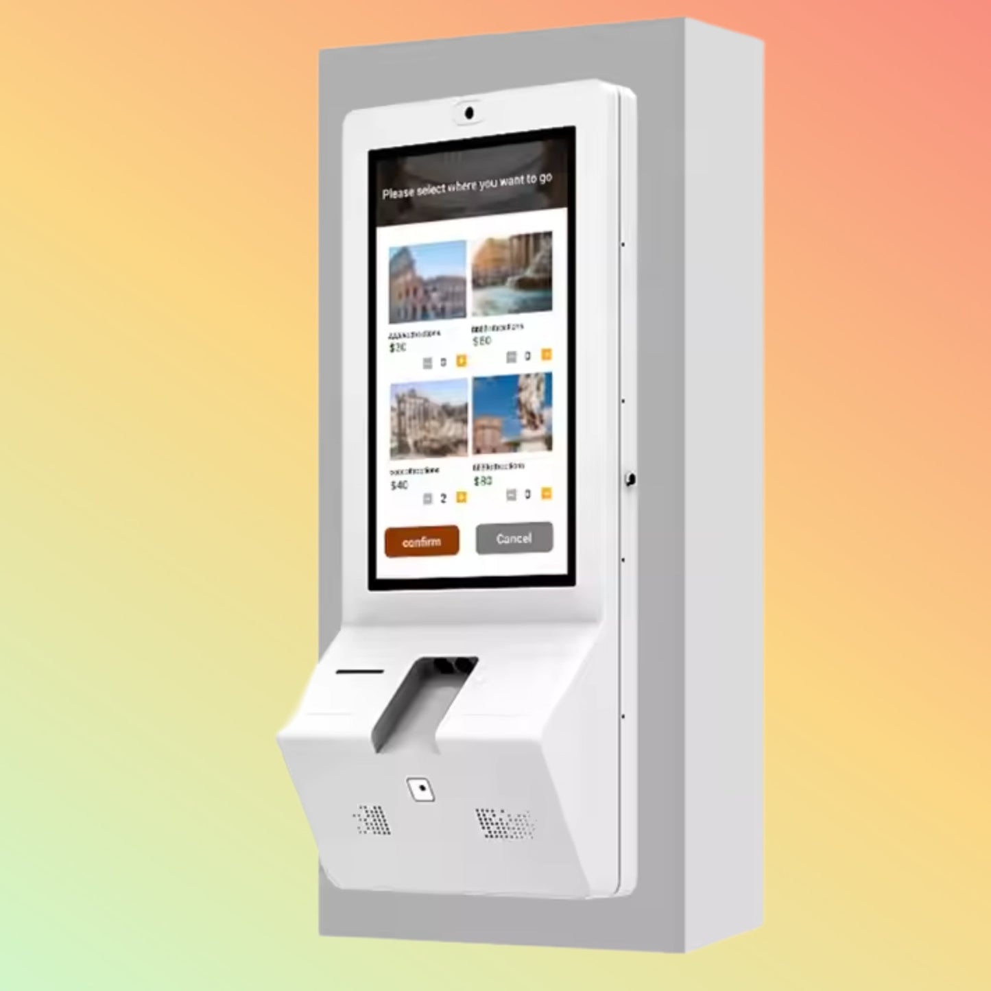 MAKEN Wall Mount Touch Interactive Payment Machine Terminal Automated Self Ticketing Kiosk - NEOTECH