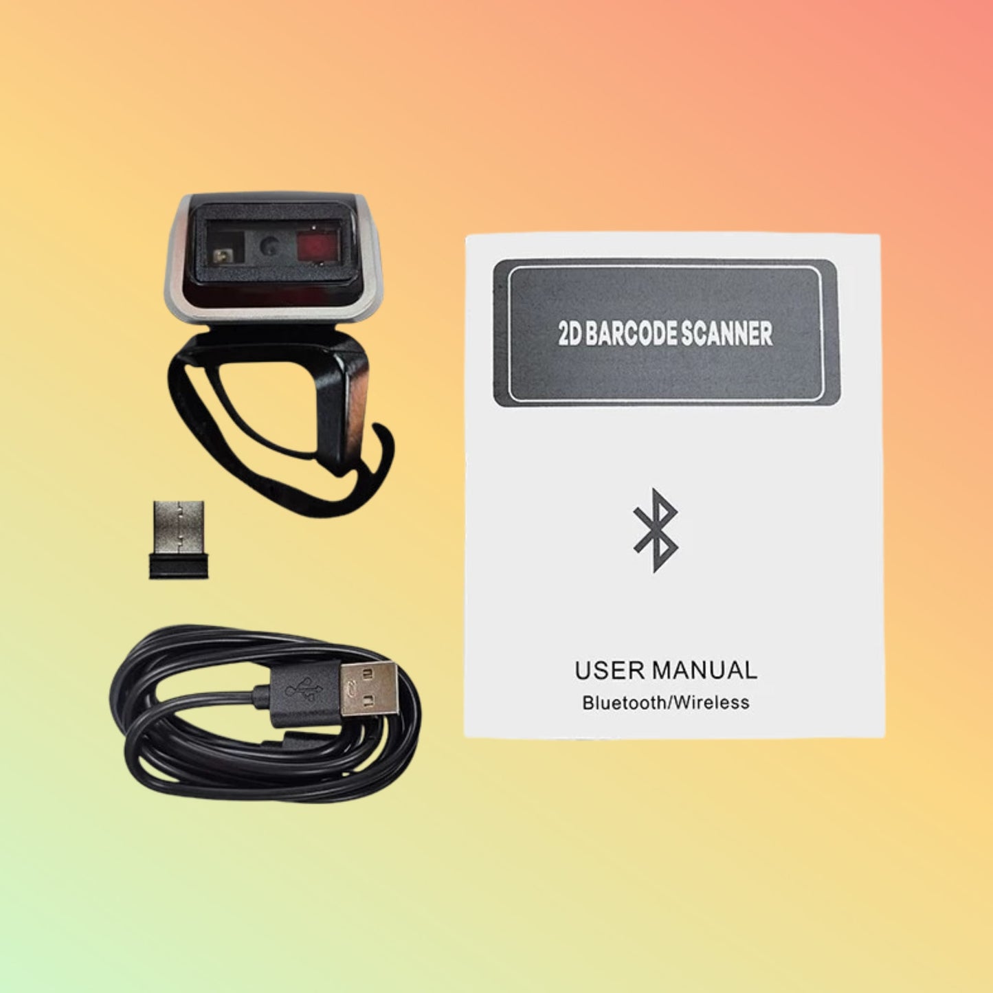 Ocom (OCBS - R06) 2.4G and Bluetooth Mini Ring Bar - code Scanner - NEOTECH
