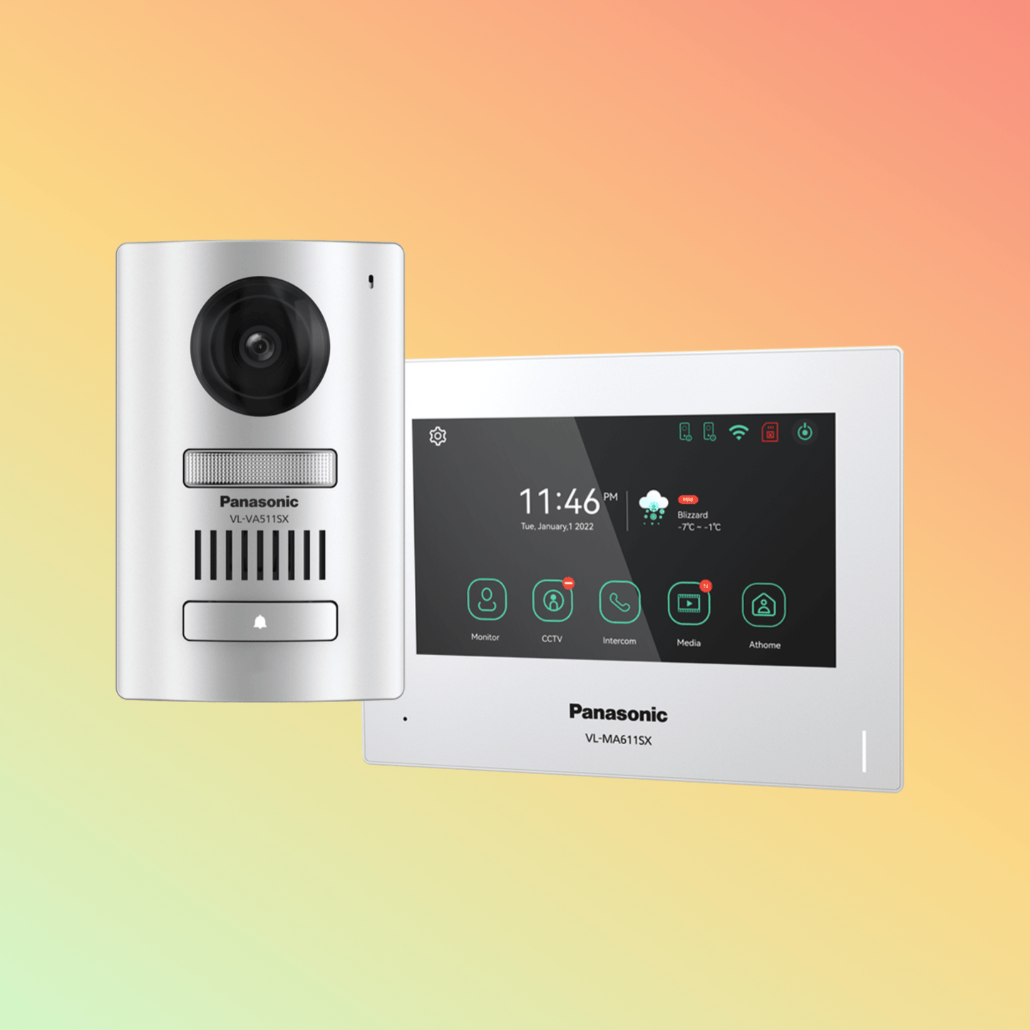 Panasonic Connect VL - SA611 Hybrid Video Door Phone Kit with Mobile App Access - NEOTECH