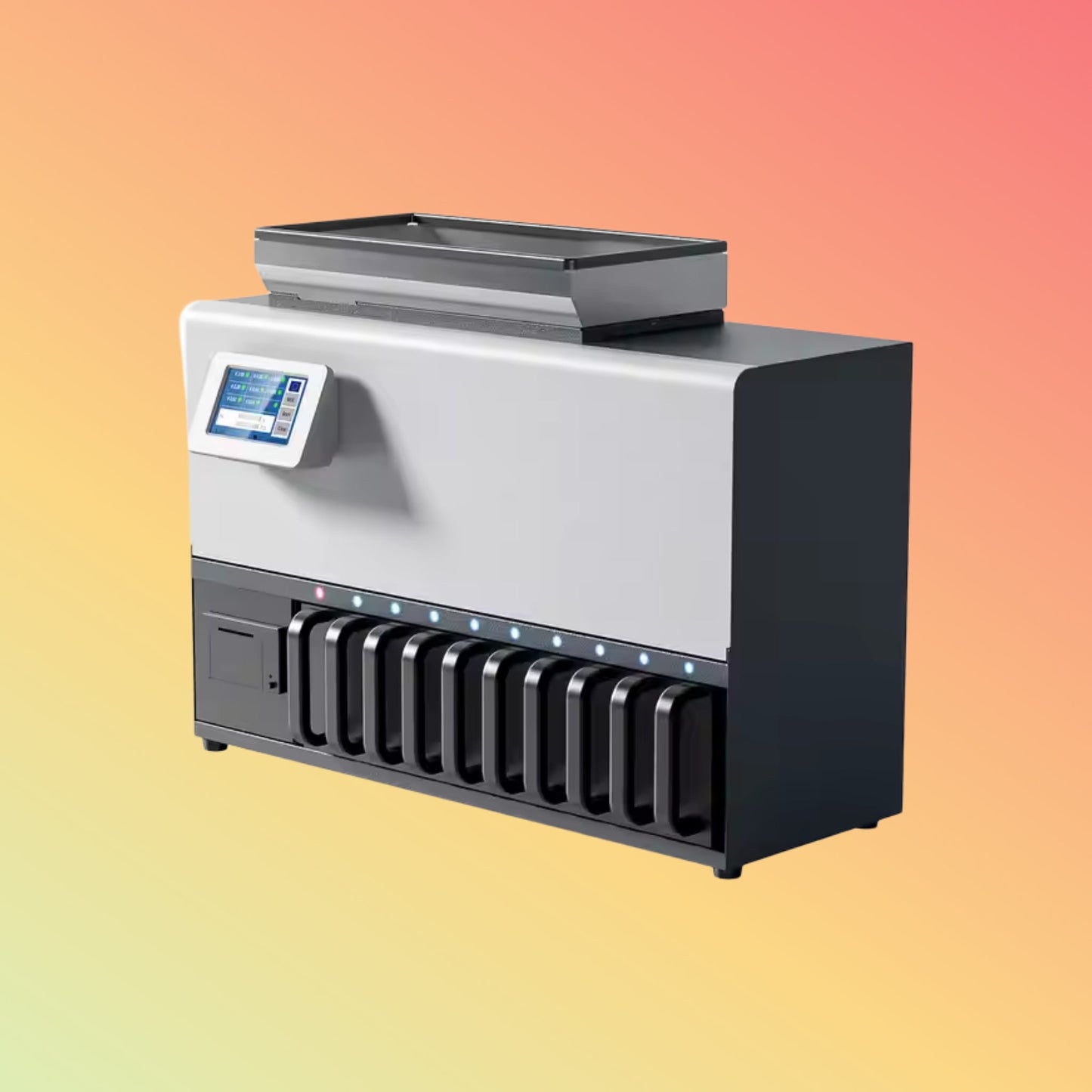 UN - 191S Automatic 9+1 Pocket Touch Screen Coin Counting Machine 700 Coins/min Counter High Speed Coin Sorter With Batch - NEOTECH