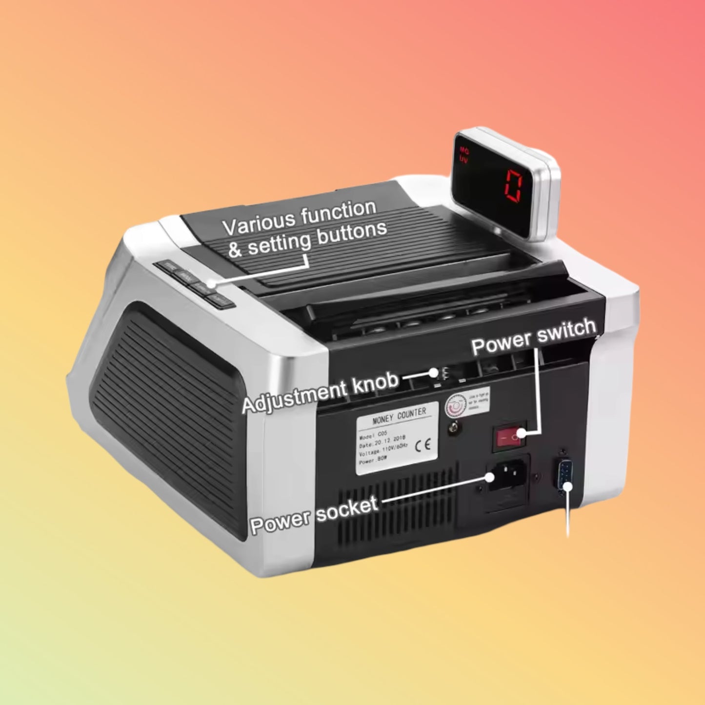 UNION C05 Money Bill Counter Bill Counting Machine Money Machine With LCD Display - NEOTECH