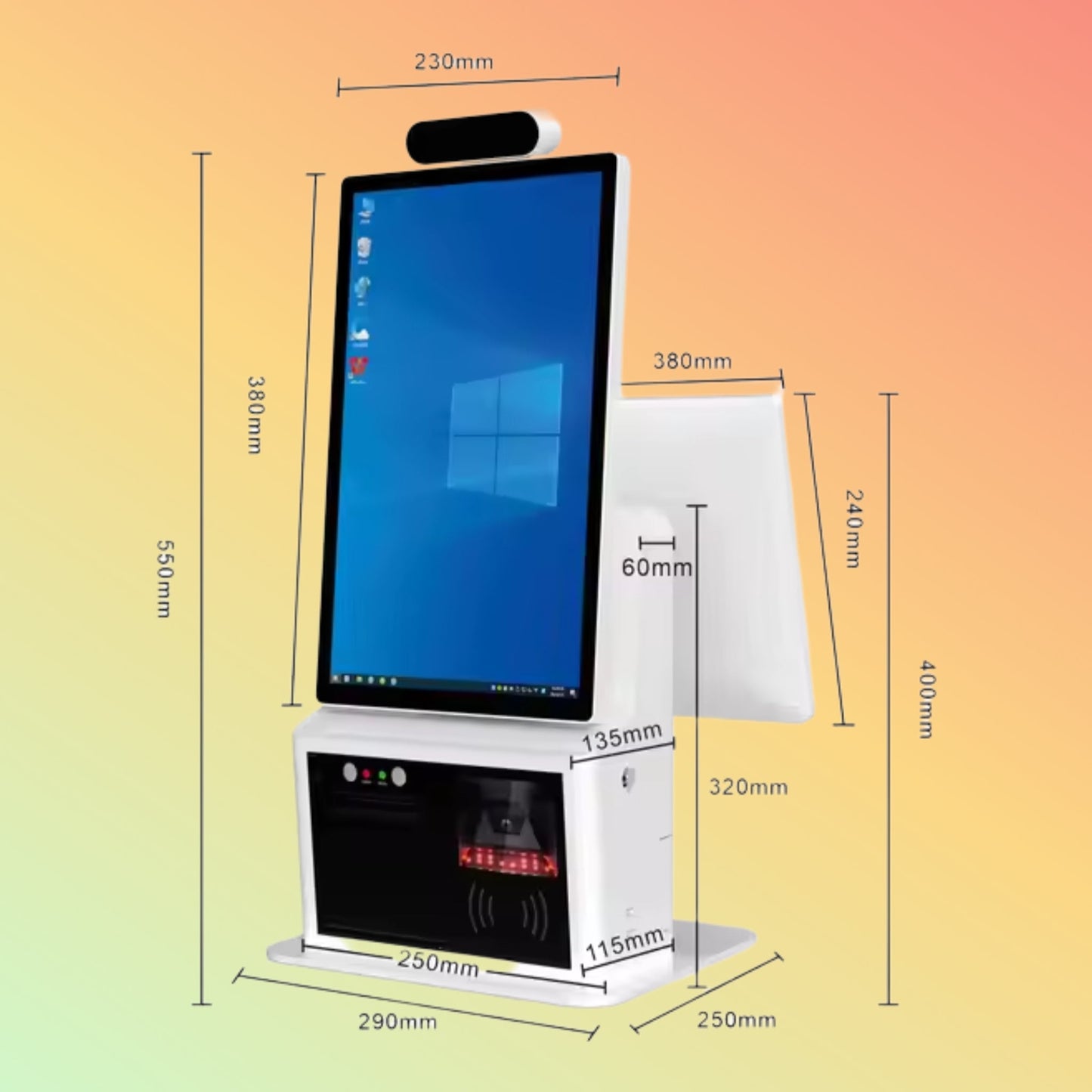 Vpos 15/18.5\" Windows/Android Touch Screen All - in - One Desktop POS Terminal System - NEOTECH