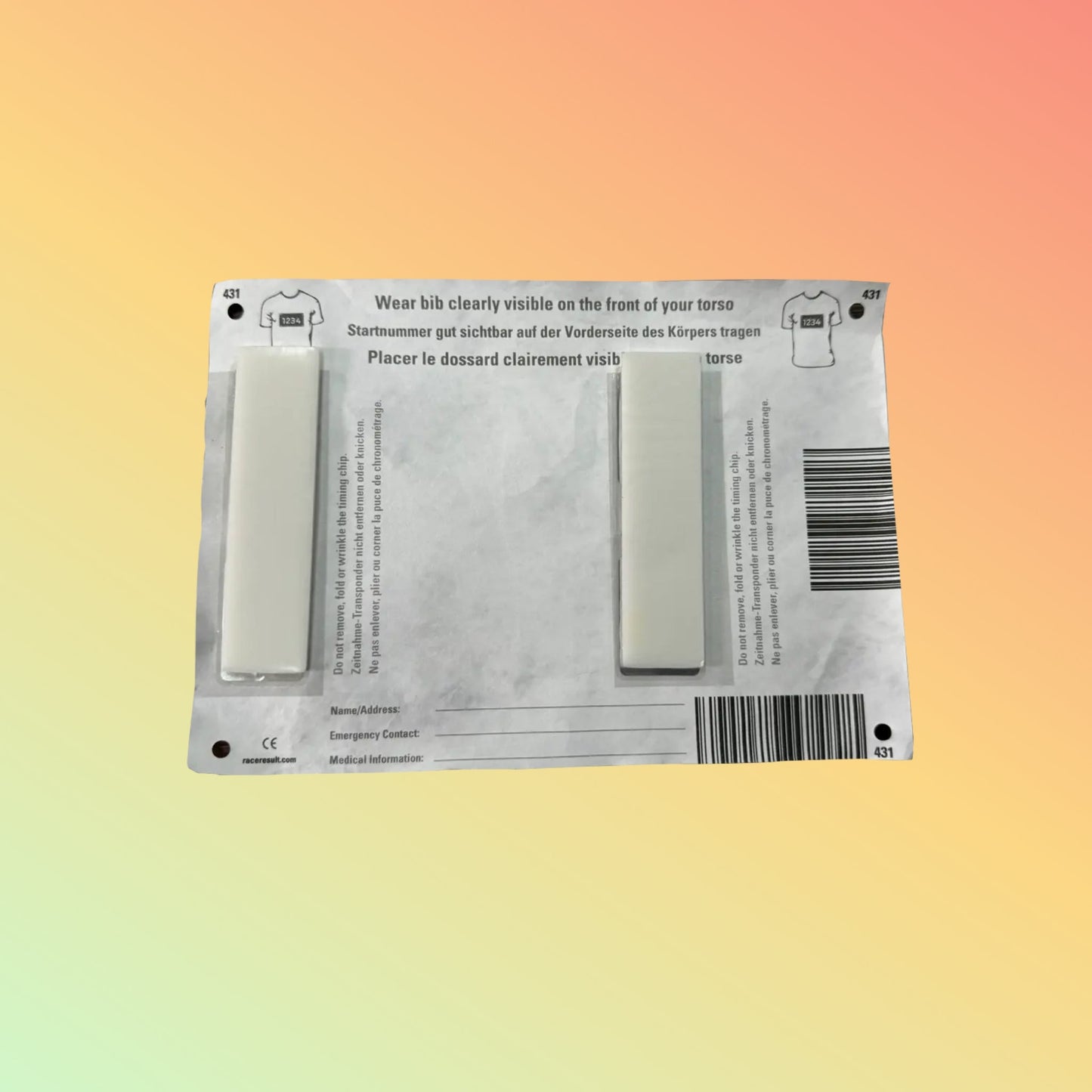 XGSun Marathon Dogbone Foam RFID Timing Tag - NEOTECH