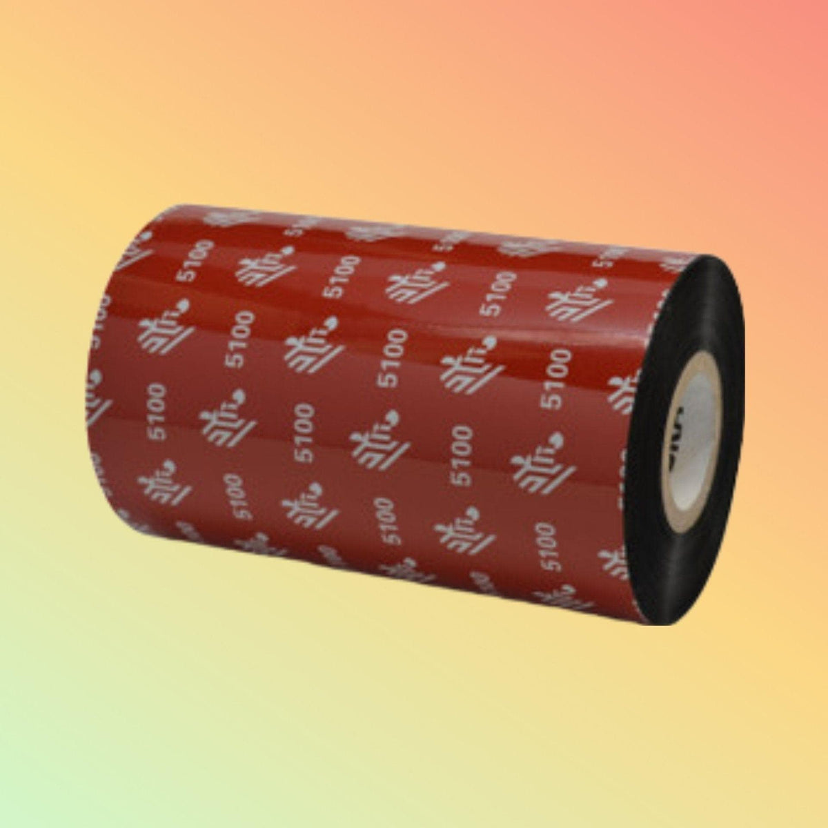 "Packaging and specifications of Zebra 5100 Resin Ribbon for thermal transfer printing."