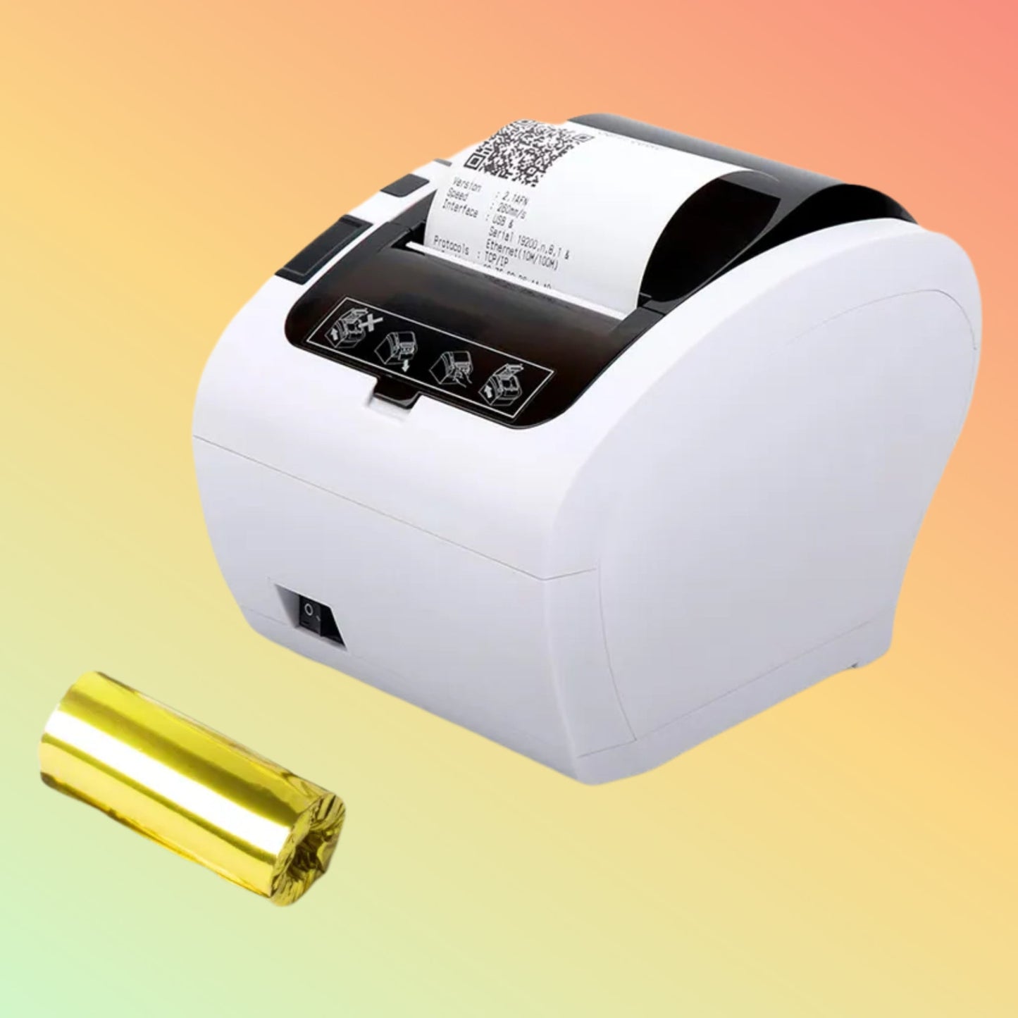ZYWELL ZY306 Bill Printer 80mm POS Thermal Receipt Bluetooth Printer USB+RS232+LAN+BT - NEOTECH