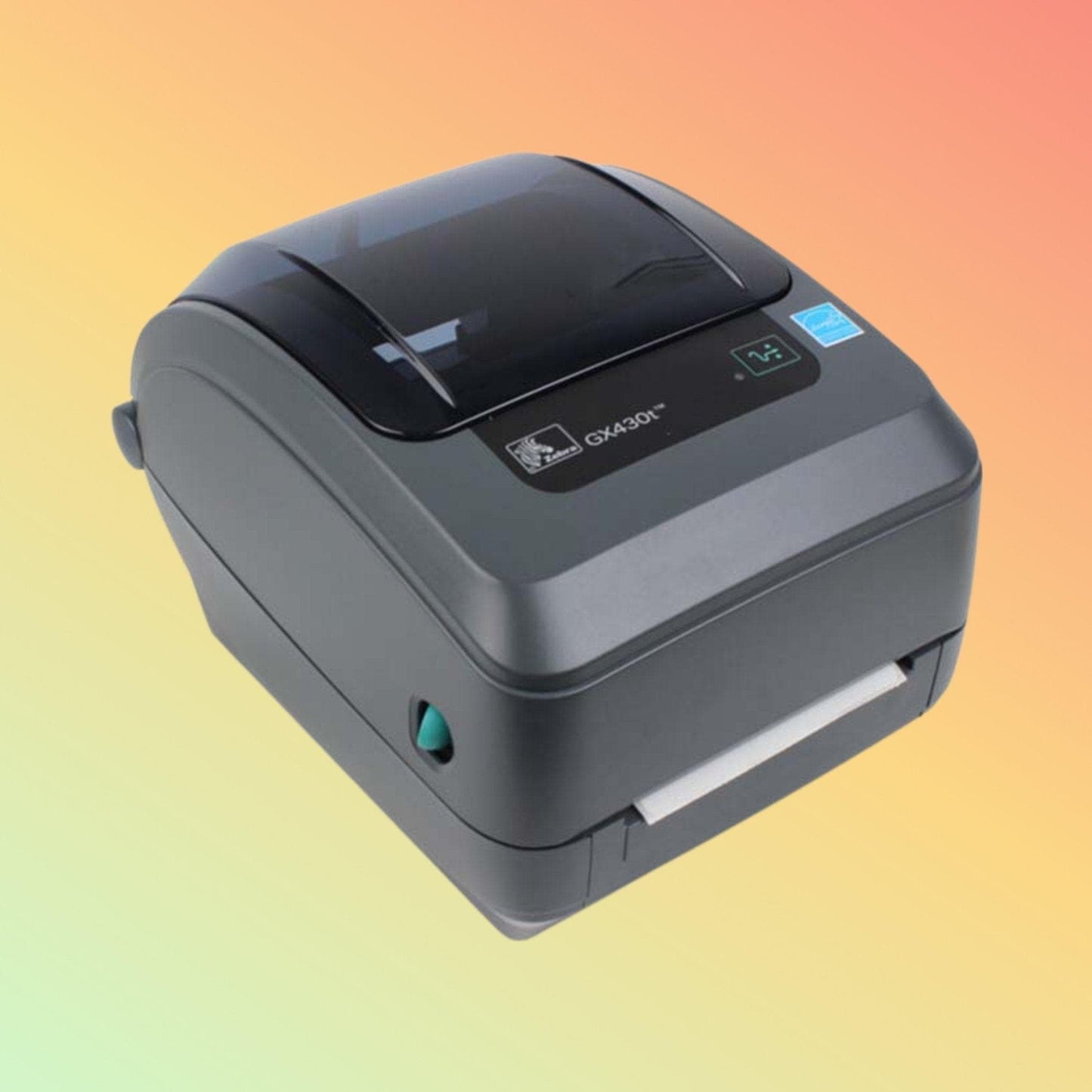 Zebra GX430T dual printing technology close-up