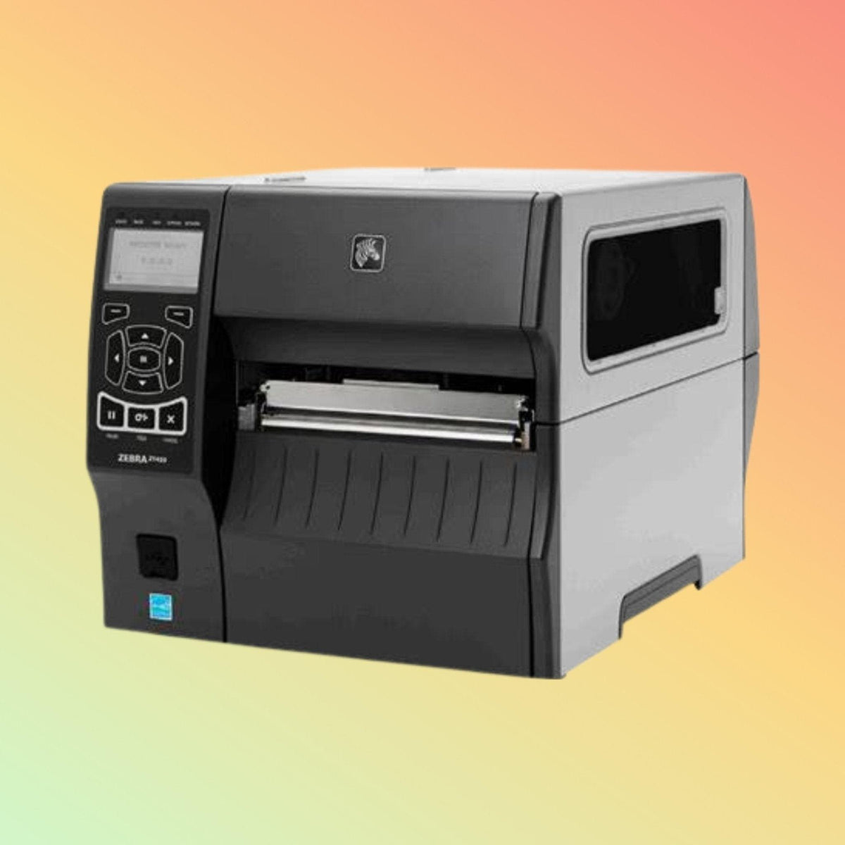 "Zebra ZT41042 label printing in action with clear, high-resolution output."