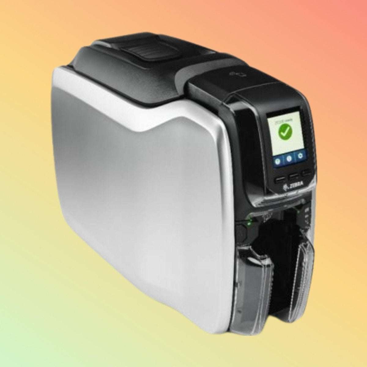 Compact Zebra ZC32 printer in office setting