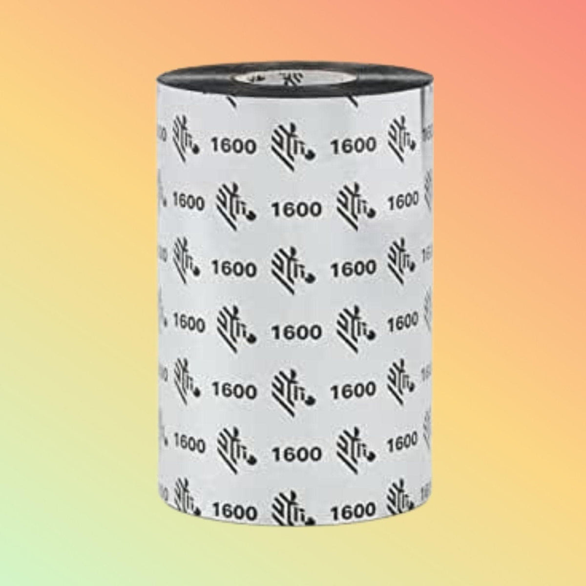 "Durable packaging of Zebra 1600BK Wax Ribbon ensuring safe delivery."