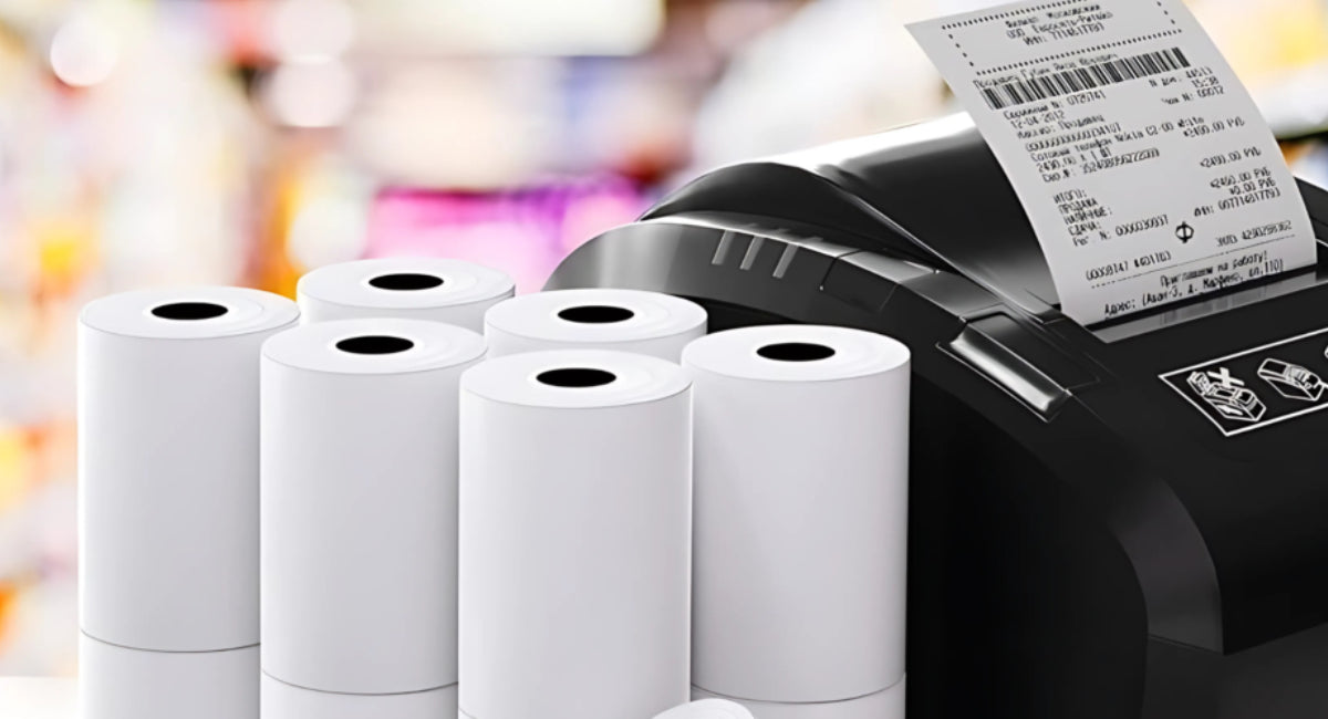 Thermal receipt paper rolls 80mm and 58mm for POS printers in UAE