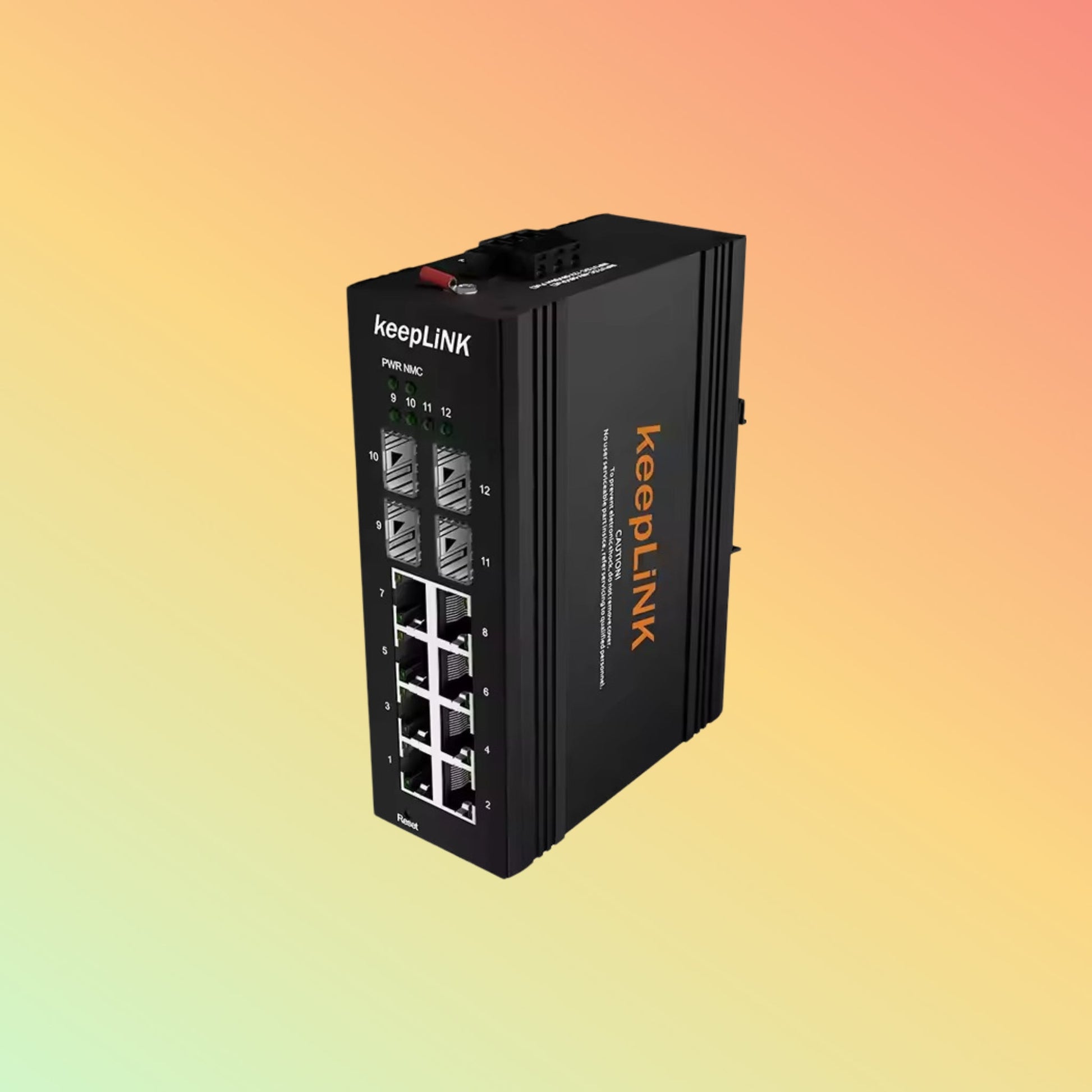 100 1000M 4 Fiber to 8 RJ45 Din Rail Ethernet 12 Ports Switch in Stock - NEOTECH