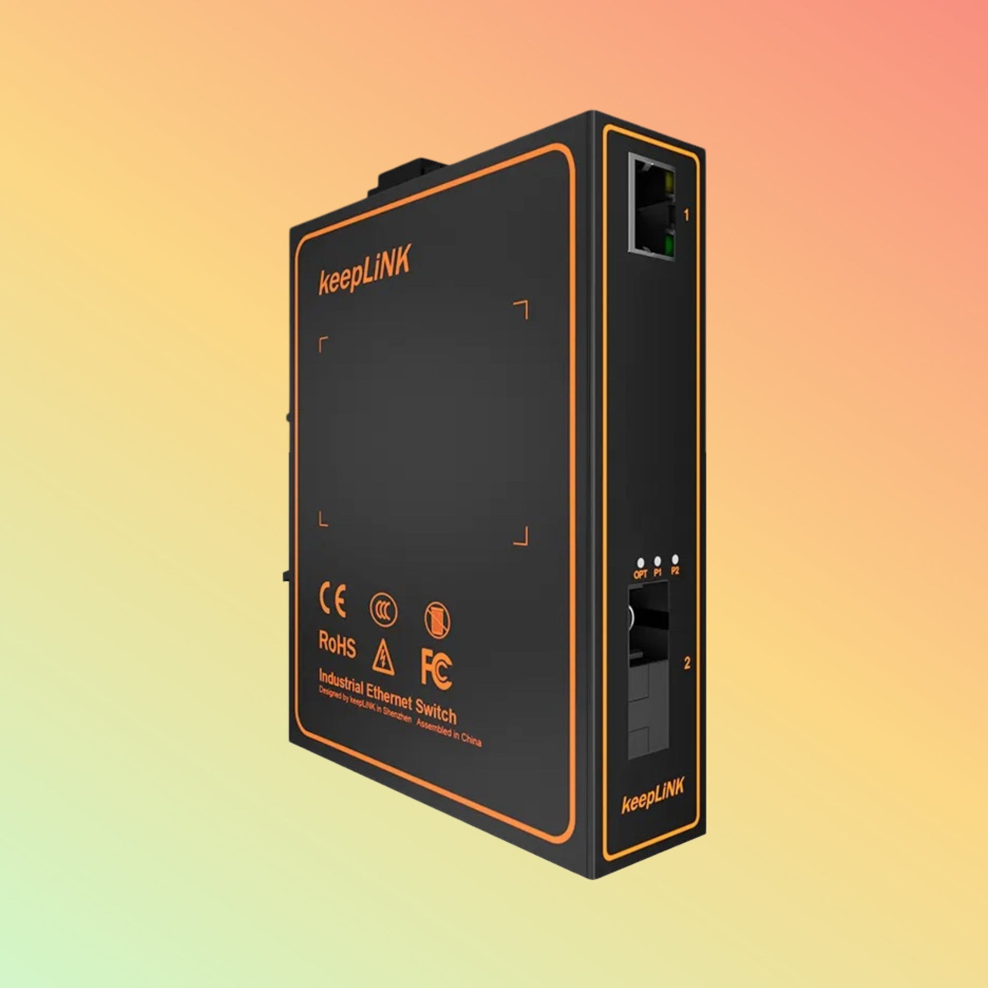 10/100Mbps Industrial Gigabit 1 Fiber Port to 1 RJ45 Port Dual Fiber Media Converter - NEOTECH