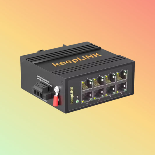 10/100Mbps Unmanaged Mini 8 Port Industrial Switch Outdoor DIN Rail for Automation & Factory - NEOTECH