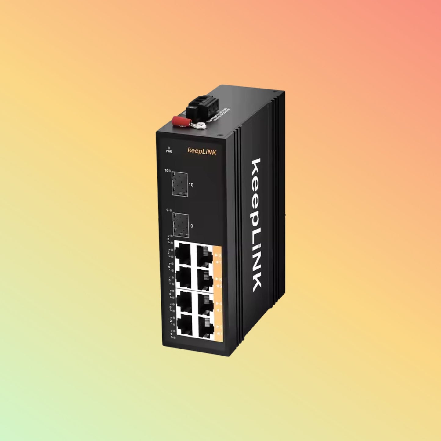 2 1000M SFP with 4 10/100/1000M Industrial Ethernet switch 20G 12V 24V network switch security - NEOTECH