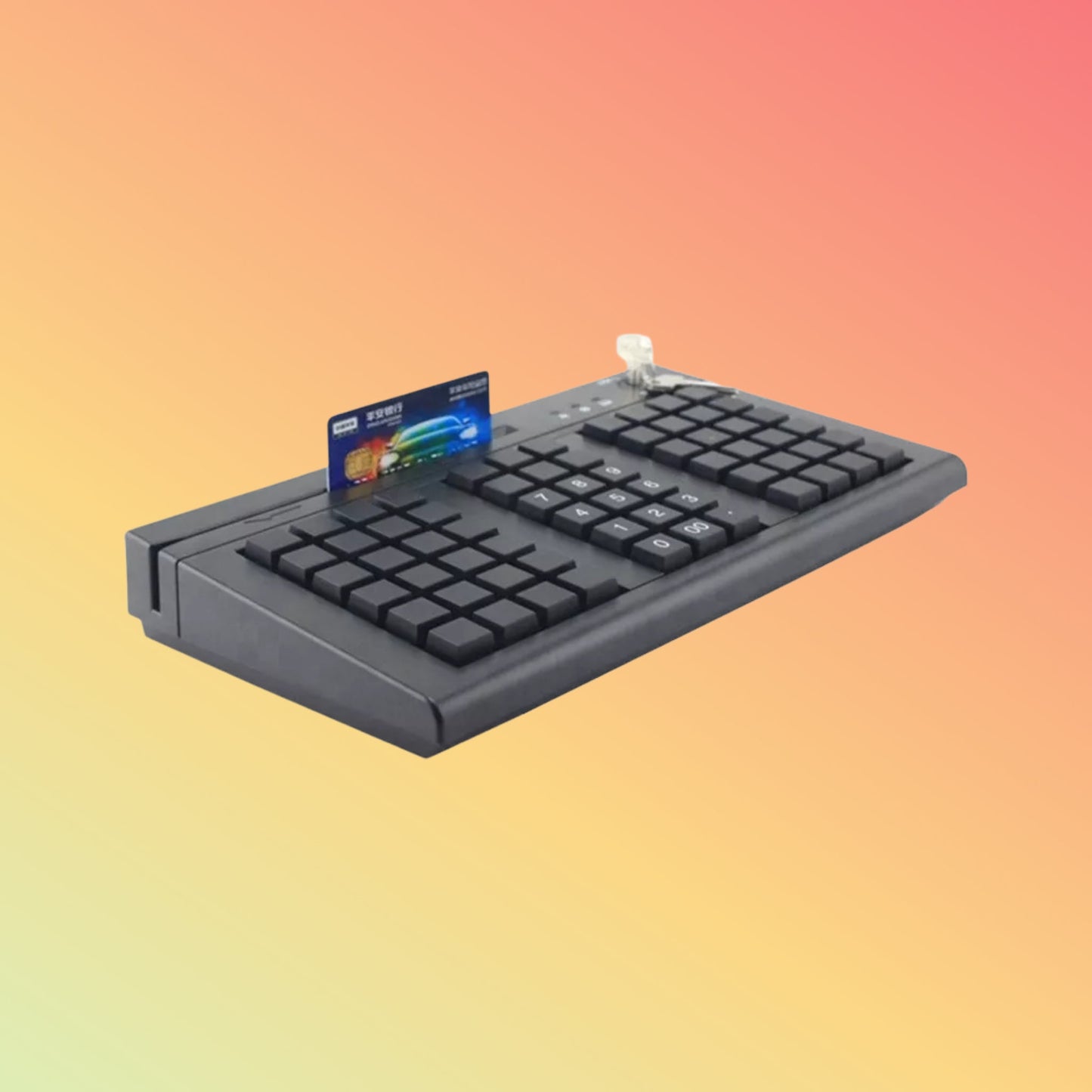 66 Keys POS Programmable Keyboard USB PS/2 Interface with MSR KB66M - NEOTECH