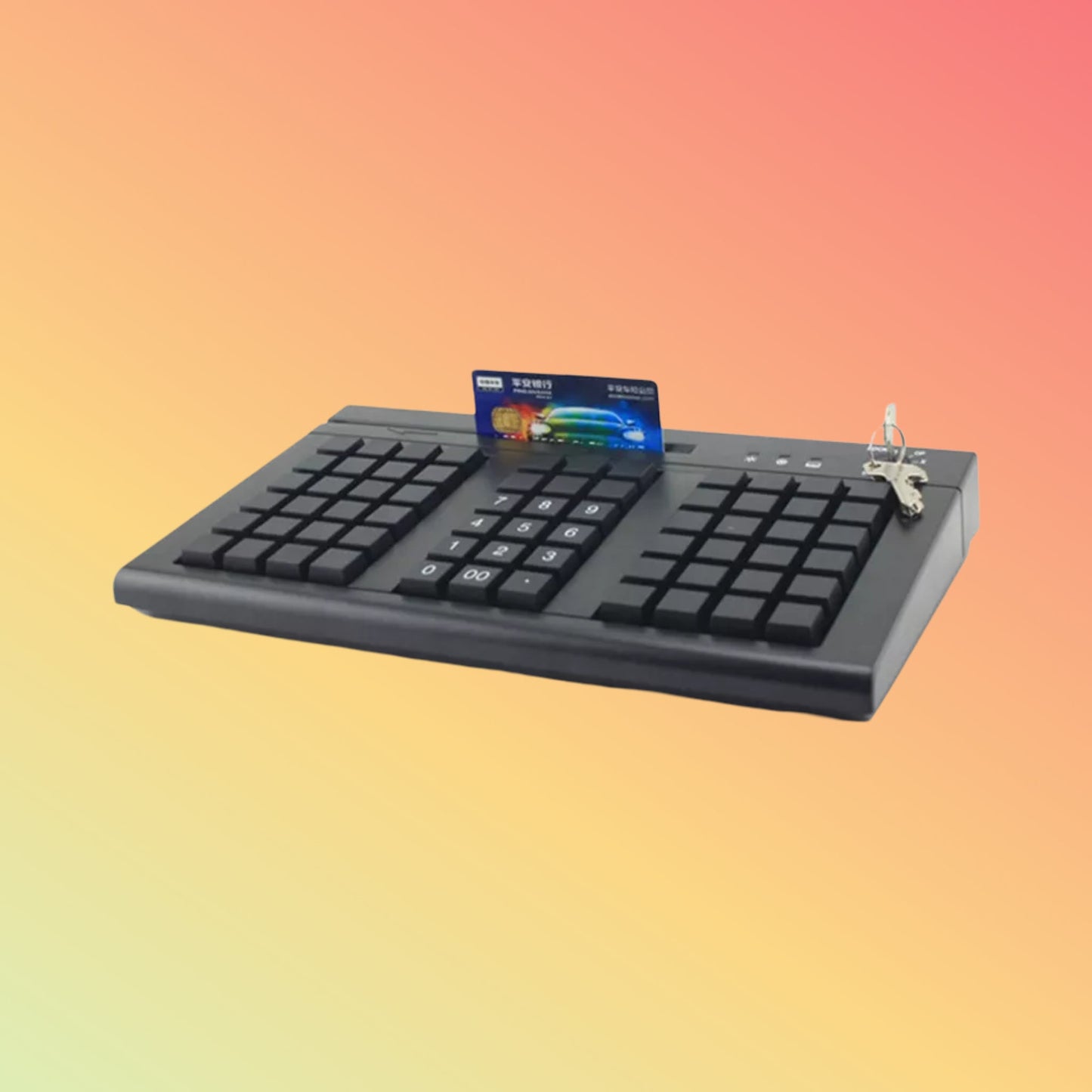 66 Keys POS Programmable Keyboard USB PS/2 Interface with MSR KB66M - NEOTECH