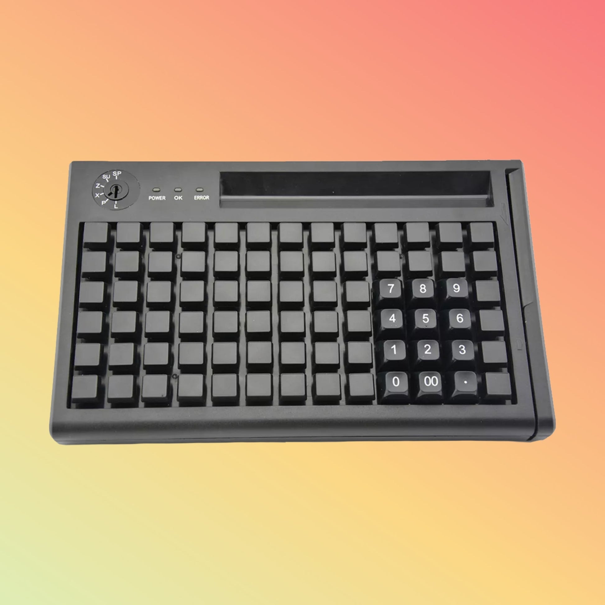 78Keys USB PS/2 Programming POS Keyboard With Magnetic Stripe Card Reader KB78M - S - NEOTECH