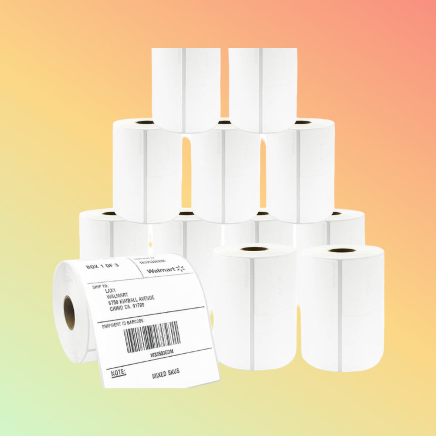 “4x6 shipping label close-up showing clear black text”