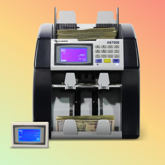 AccuBANKER AB7500 Enterprise Dual Pocket Mixed Bill Value Counter - NEOTECH