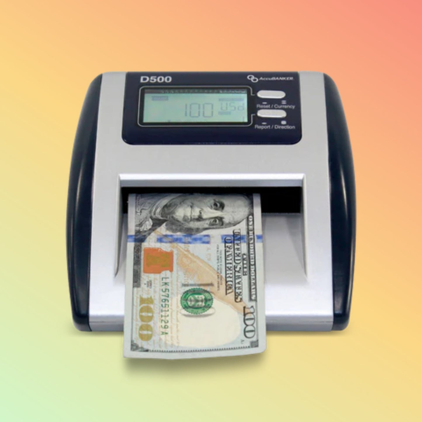AccuBANKER D500 Automatic Counterfeit Bill and Value Detector - NEOTECH