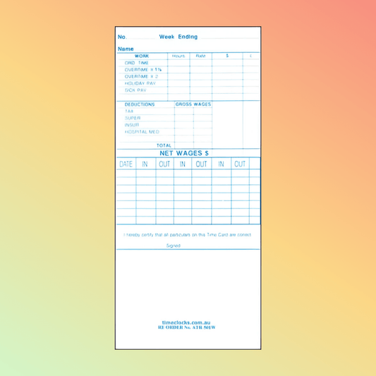 ATR - 501W Time Cards - NEOTECH