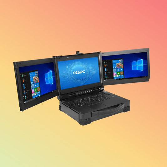 Portable Folding Screen Portable Industrial Computer Three Monitor All in One Industrial Panel Pc I5 Industrial Computer Laptop