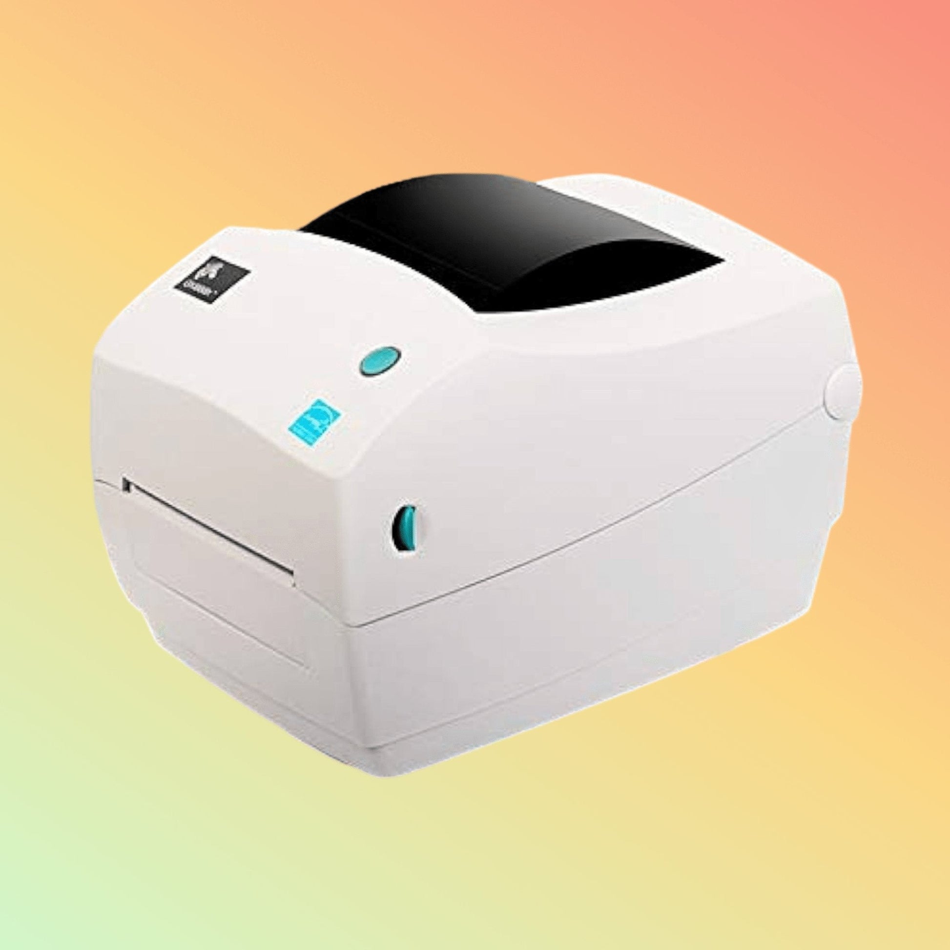 "Zebra GK888T Barcode Printer highlighting triple connectivity options for versatile integration."