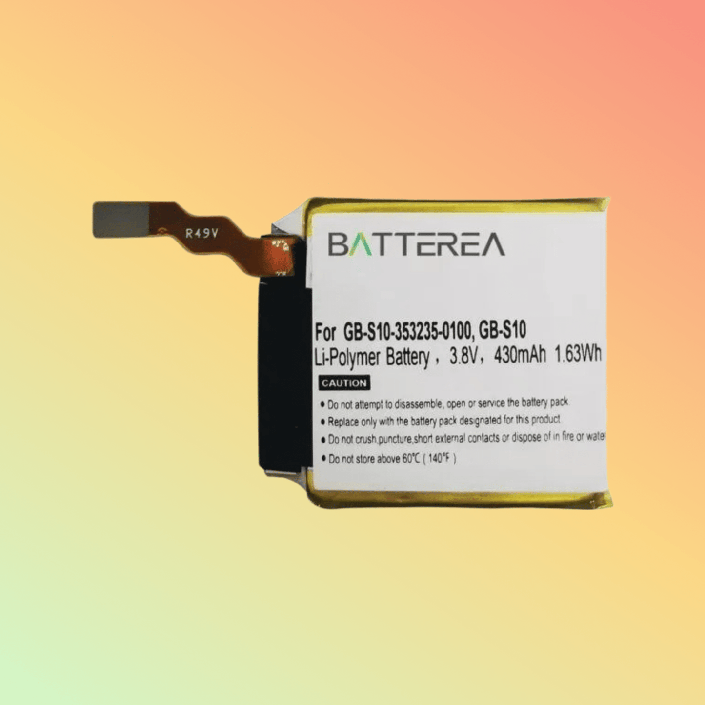 Batterea 3.8V 430mAh battery replacement for Sony Smartwatch 3 SWR50 replaces GB - S10 - 353235 - 0100 GB - S10 Li - Polymer - NEOTECH