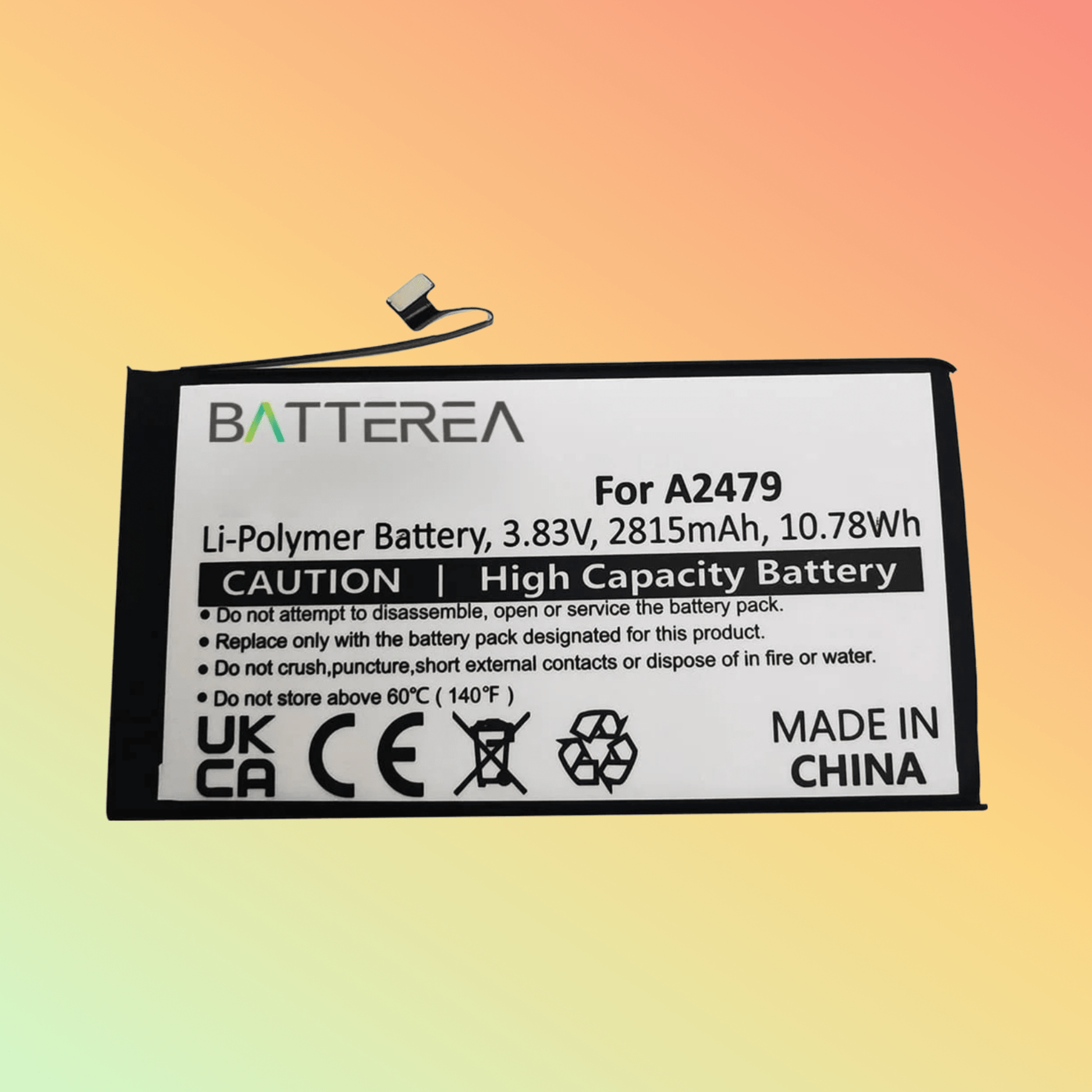 Batterea battery replacement for Apple iPhone 12 replaces A2479 Li - Polymer 3.83V 2815mAh 10.78Wh - NEOTECH