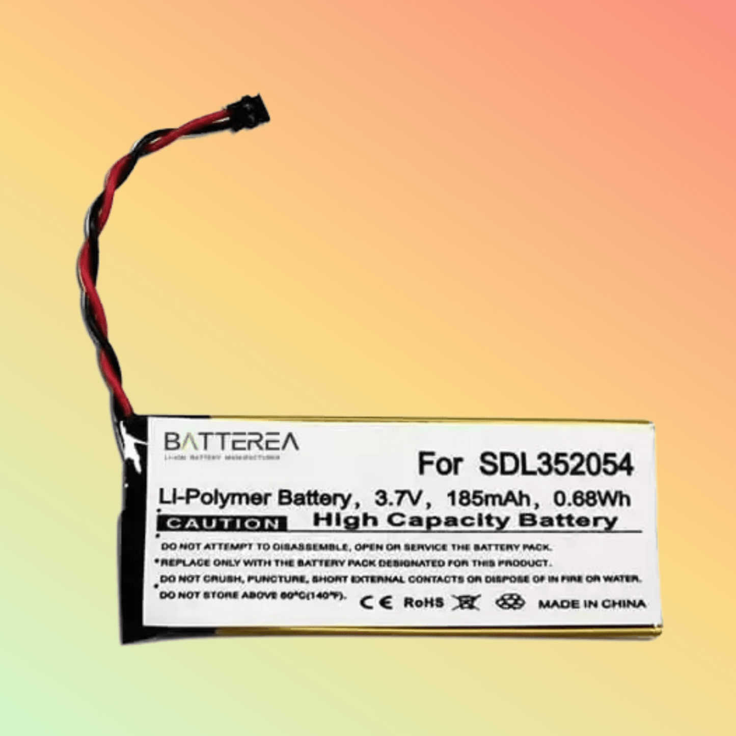 Batterea battery replacement for Flir One replaces SDL352054 185mAh 3.7V Li - Polymer - NEOTECH