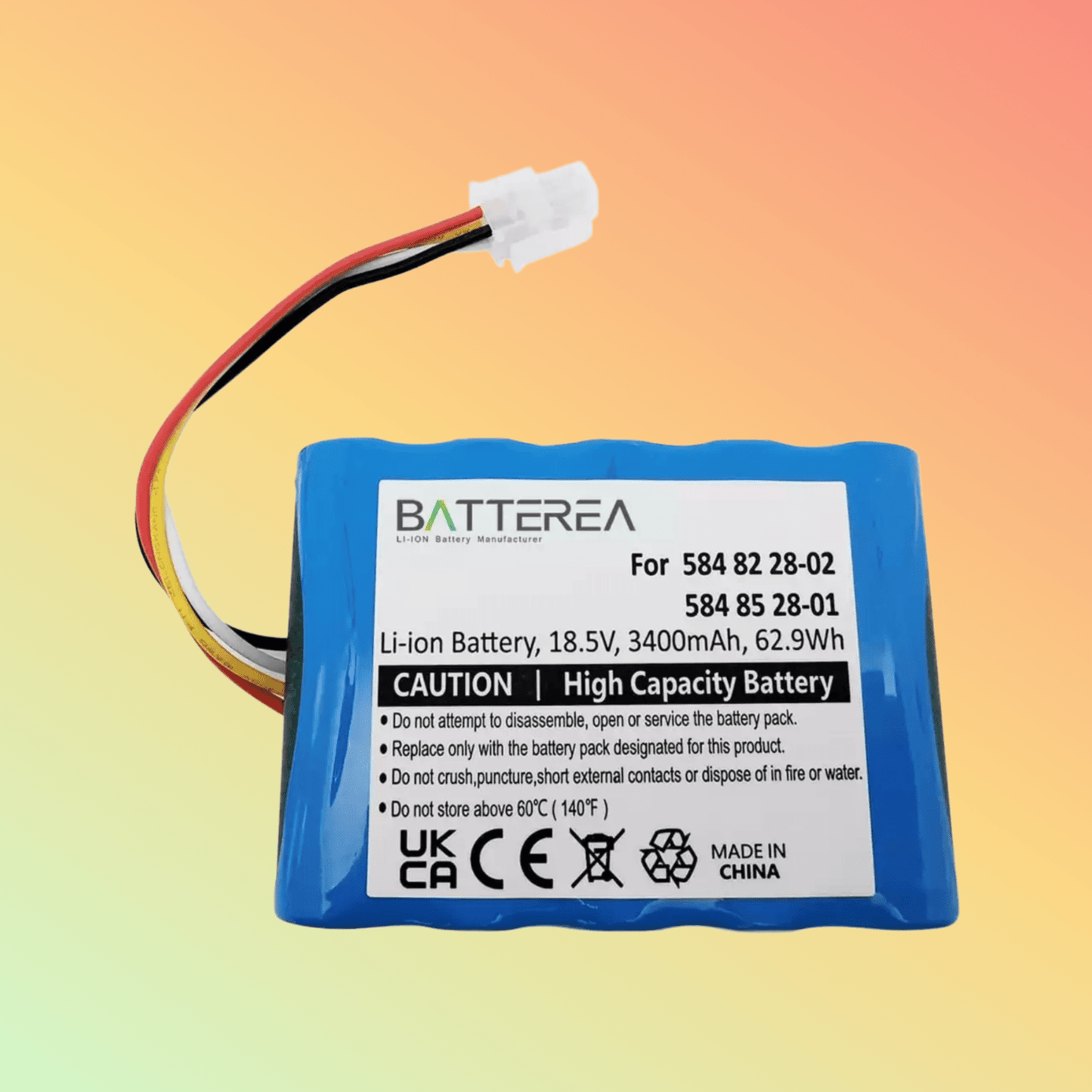 Batterea Battery Replacement for Husqvarna 584 85 28 - 01, 584 82 28 - 02, 584 82 28 - 01 ,3400mAh 18.5V Li - ion - NEOTECH