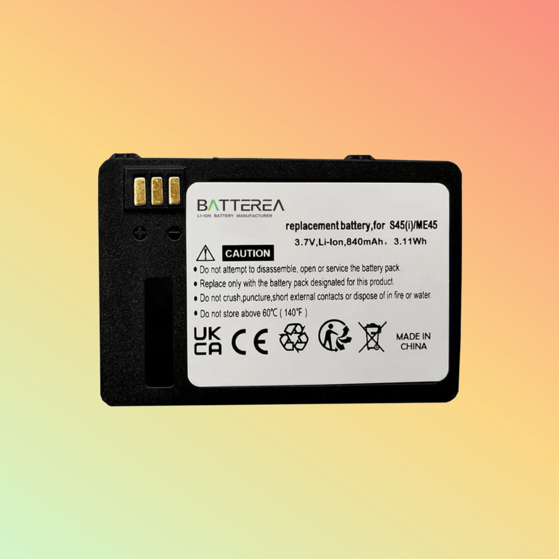 Batterea battery replacement for Siemens S45(i)/ME45 3618 6618 M45 840mAh 3.7V li - ion - NEOTECH