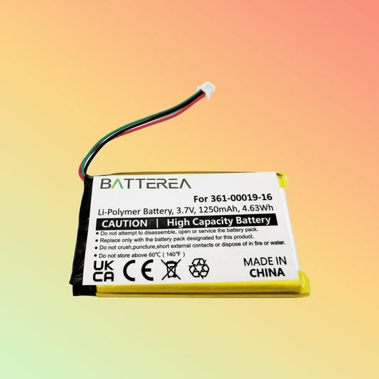 Batterea Replacement battery for Garmin Nuvi 1300, 1350, replaces 361 - 00019 - 16, Li - Polymer, 3.7V, 1250mAh - NEOTECH