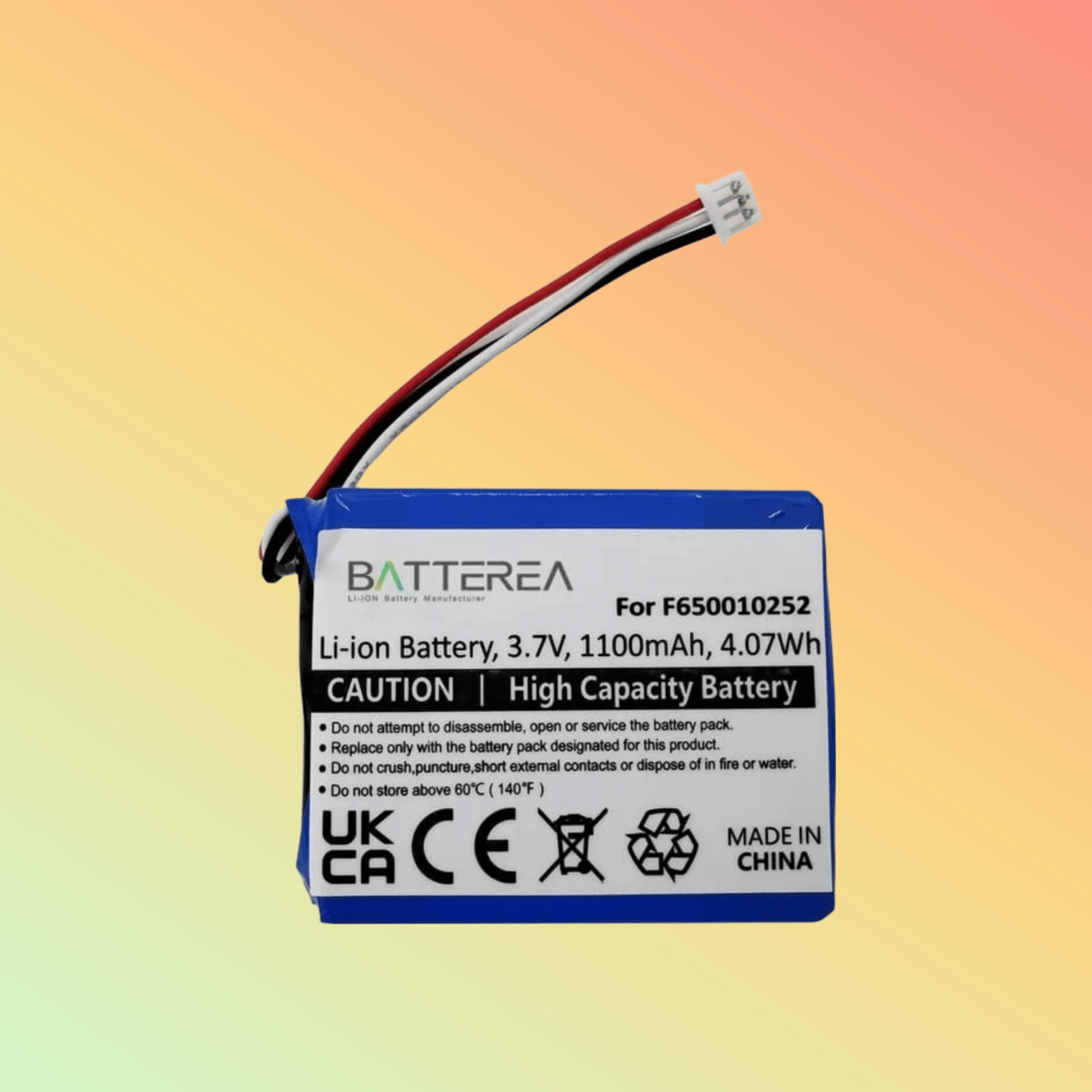 Batterea Replacement battery for TomTom One, One Europe, replaces F650010252, Li - Ion, 1100mAh 3.7V - NEOTECH