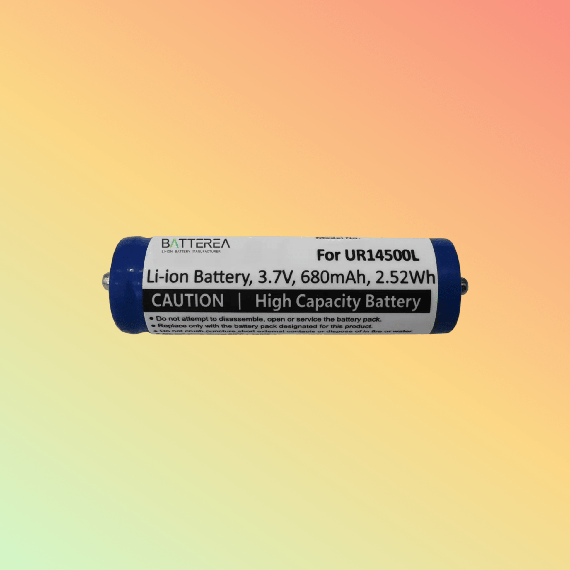 Batterea Shaver Battery Replacement for Braun 5751, 5 - series, replaces 67030718 67030924 UR14500L 3.7V 680mAh Li - ion - NEOTECH