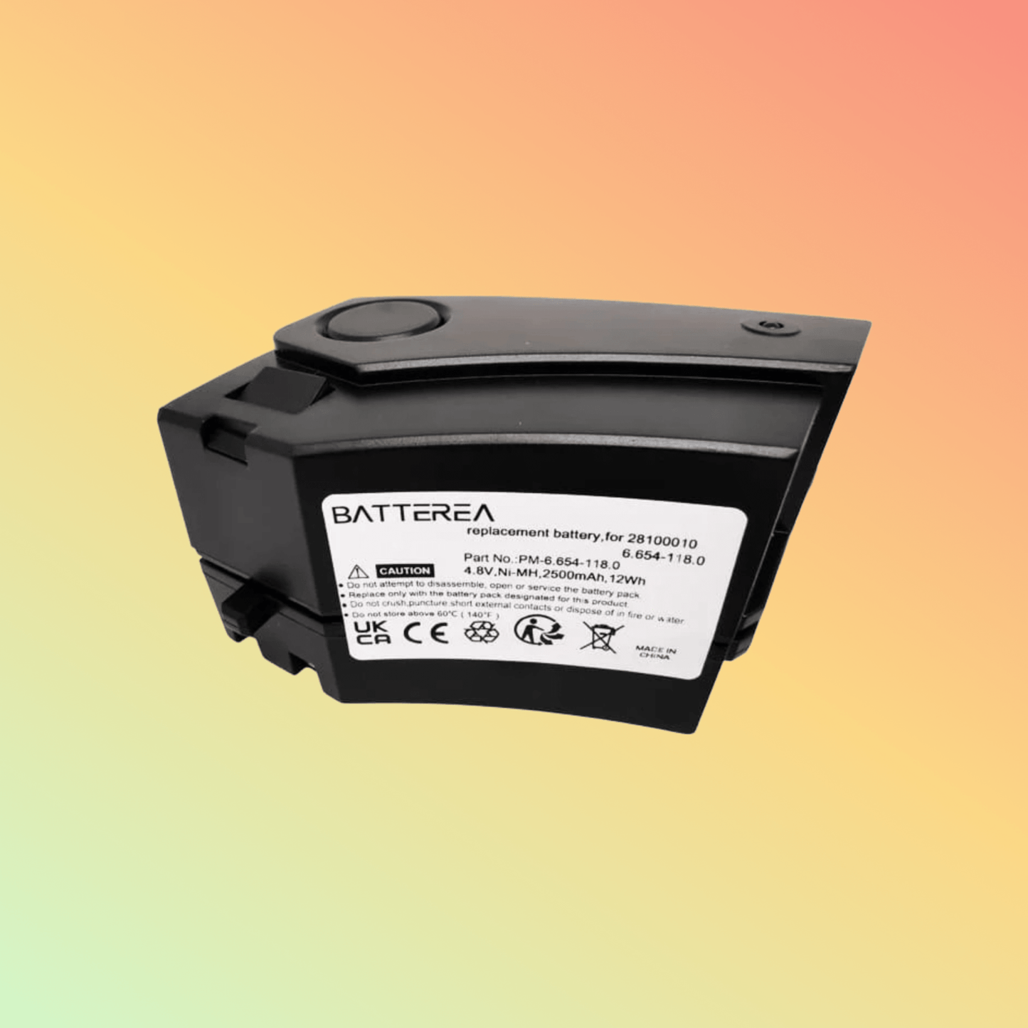 Batterea Vacuum cleaner battery for Karcher KC55, replaces 28100010, 6.654 - 118.0, Ni - MH, black, 4.8V, 2500mAh - NEOTECH