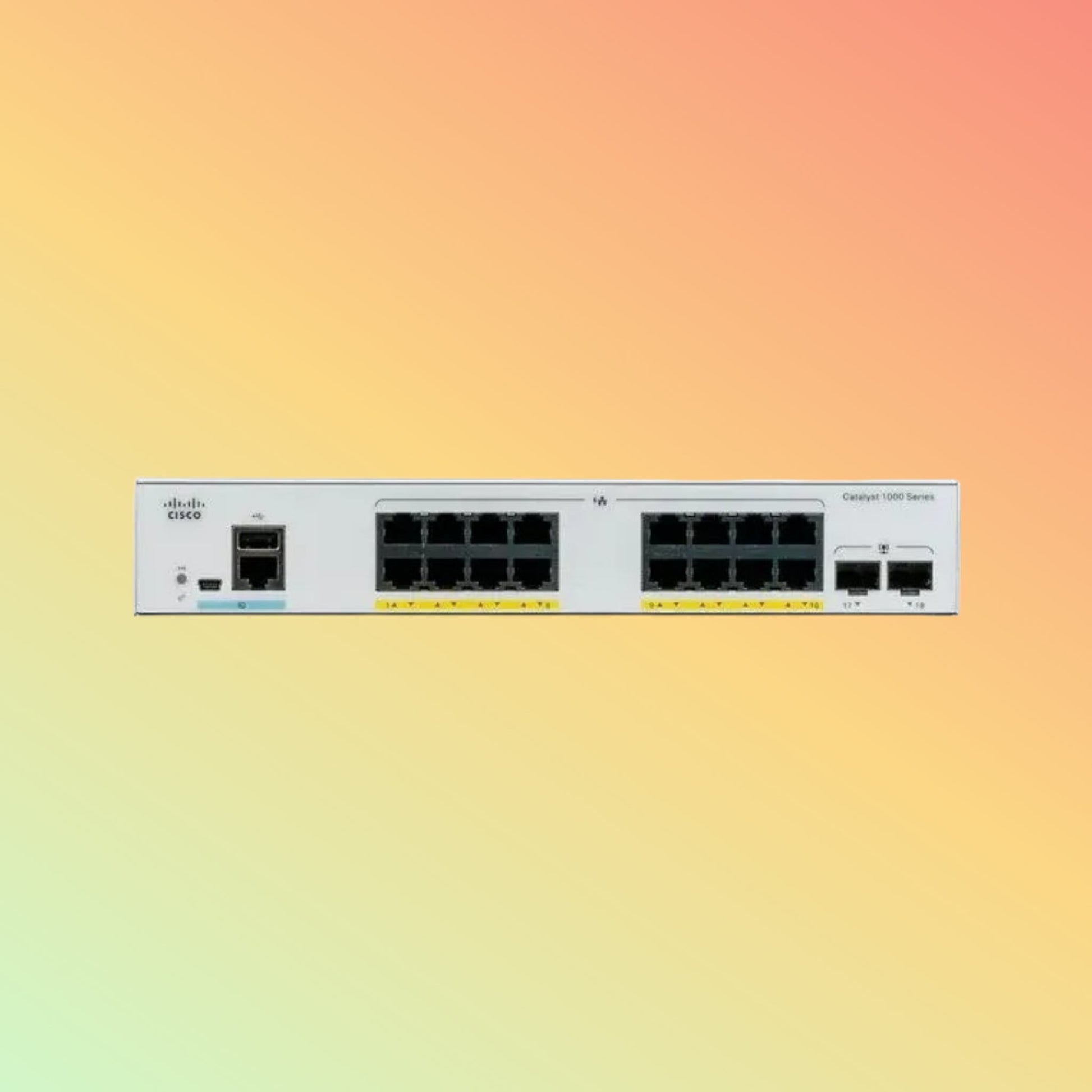 Cisco Catalyst C1000 - 16T - E - 2G - L – 36Gbps, 26.78Mpps, 16 RJ45, 2 SFP Uplinks - NEOTECH