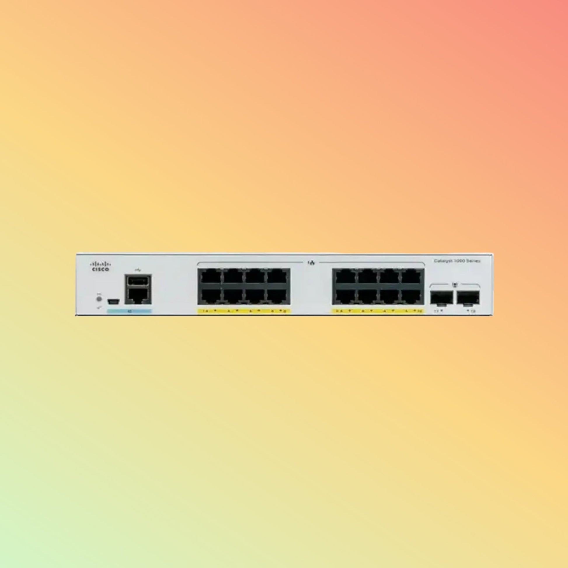 CISCO Catalyst C1000 – 36Gbps, 16xPoE+ RJ45, 4xSFP, 240W PoE - NEOTECH
