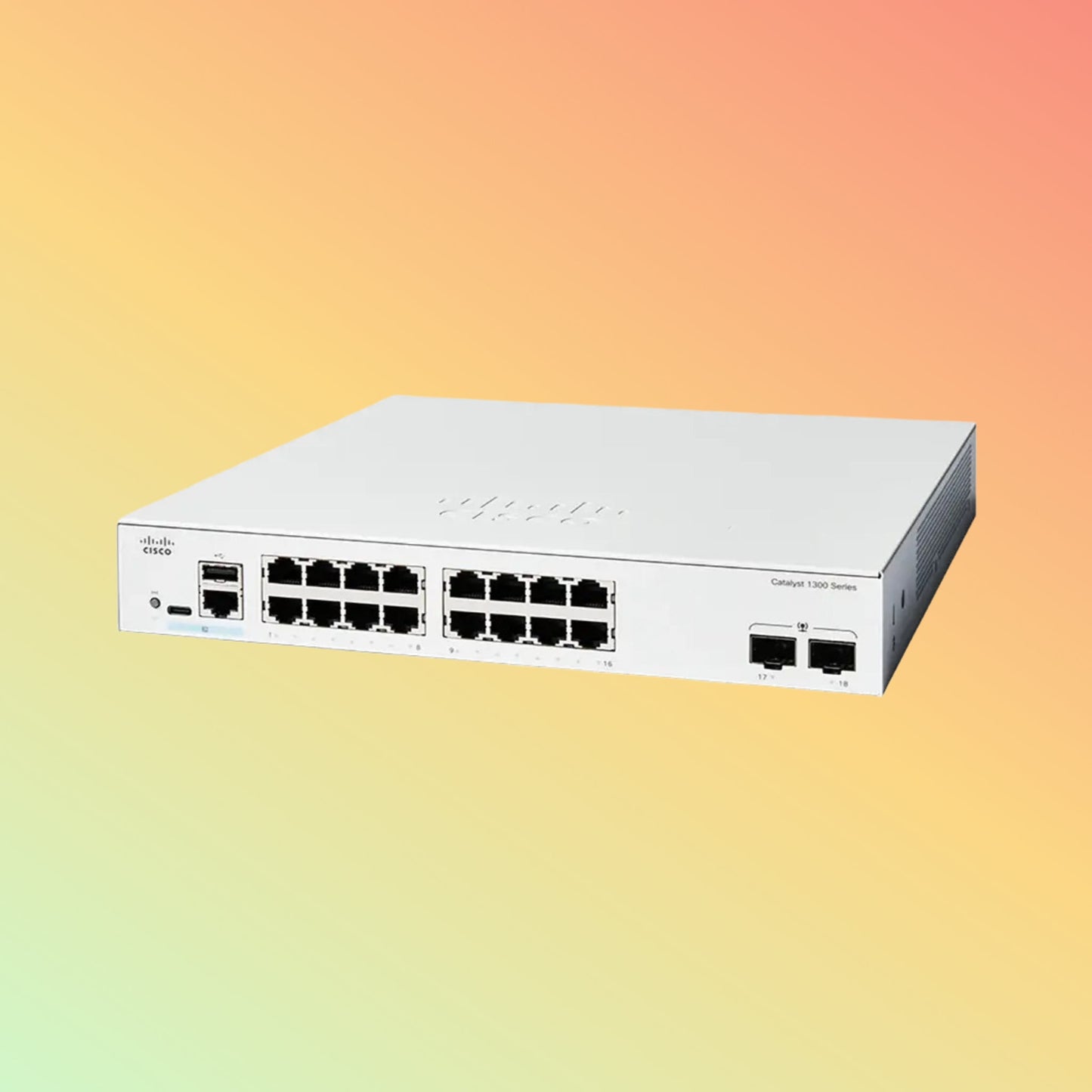 CISCO Catalyst C1300 – 36Gbps, 16xRJ45, 2xSFP, Managed - NEOTECH